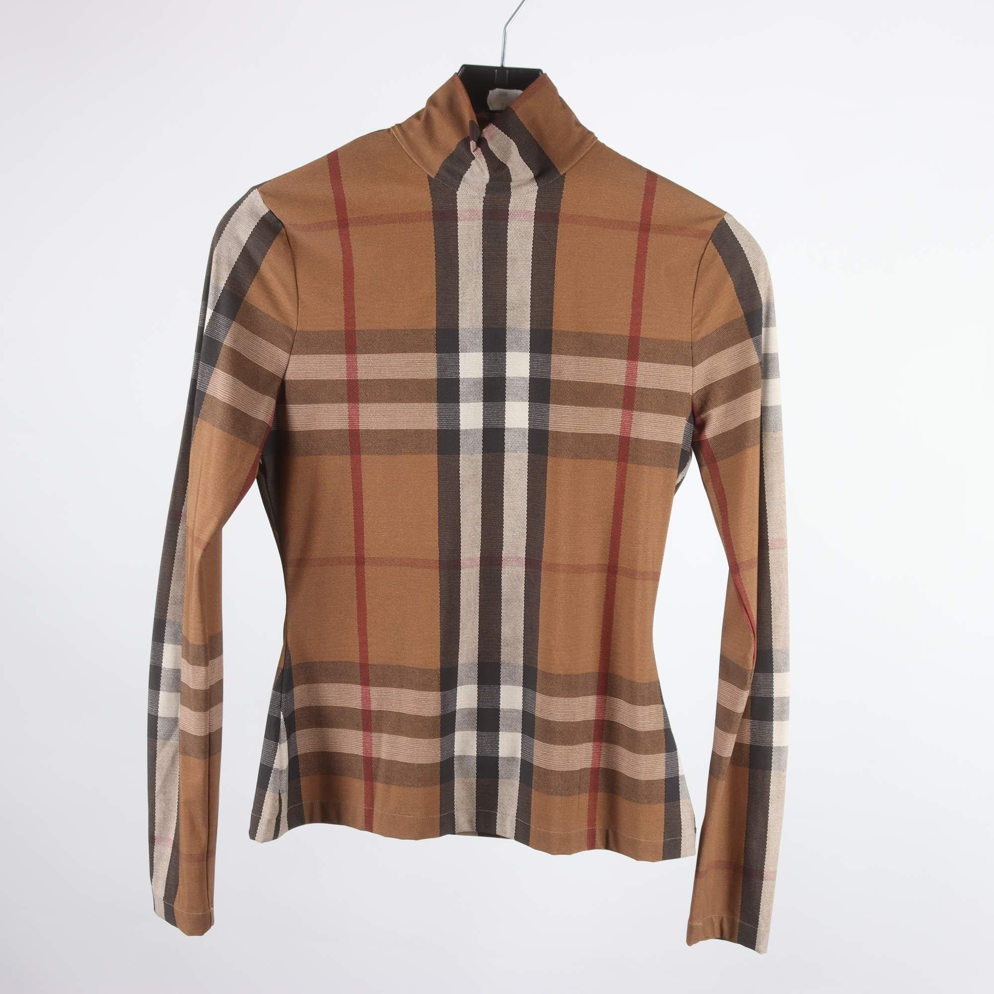 Tröja, Burberry, rutig, brun, stl. S.