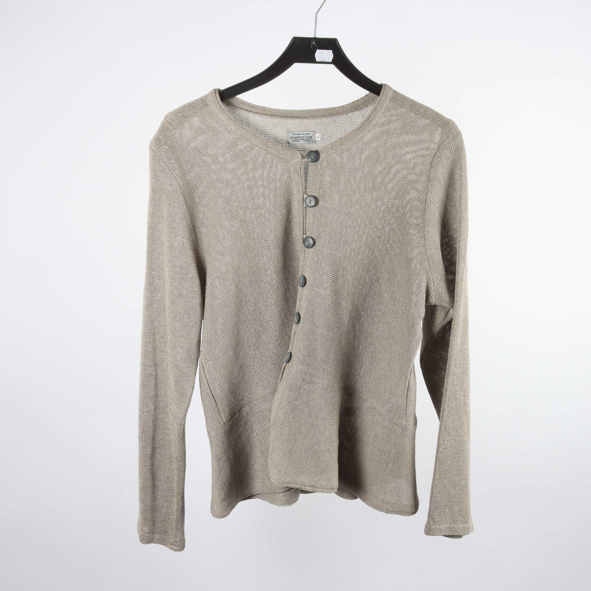 Kofta, Country line, beige, 70% lin, stl. XL.