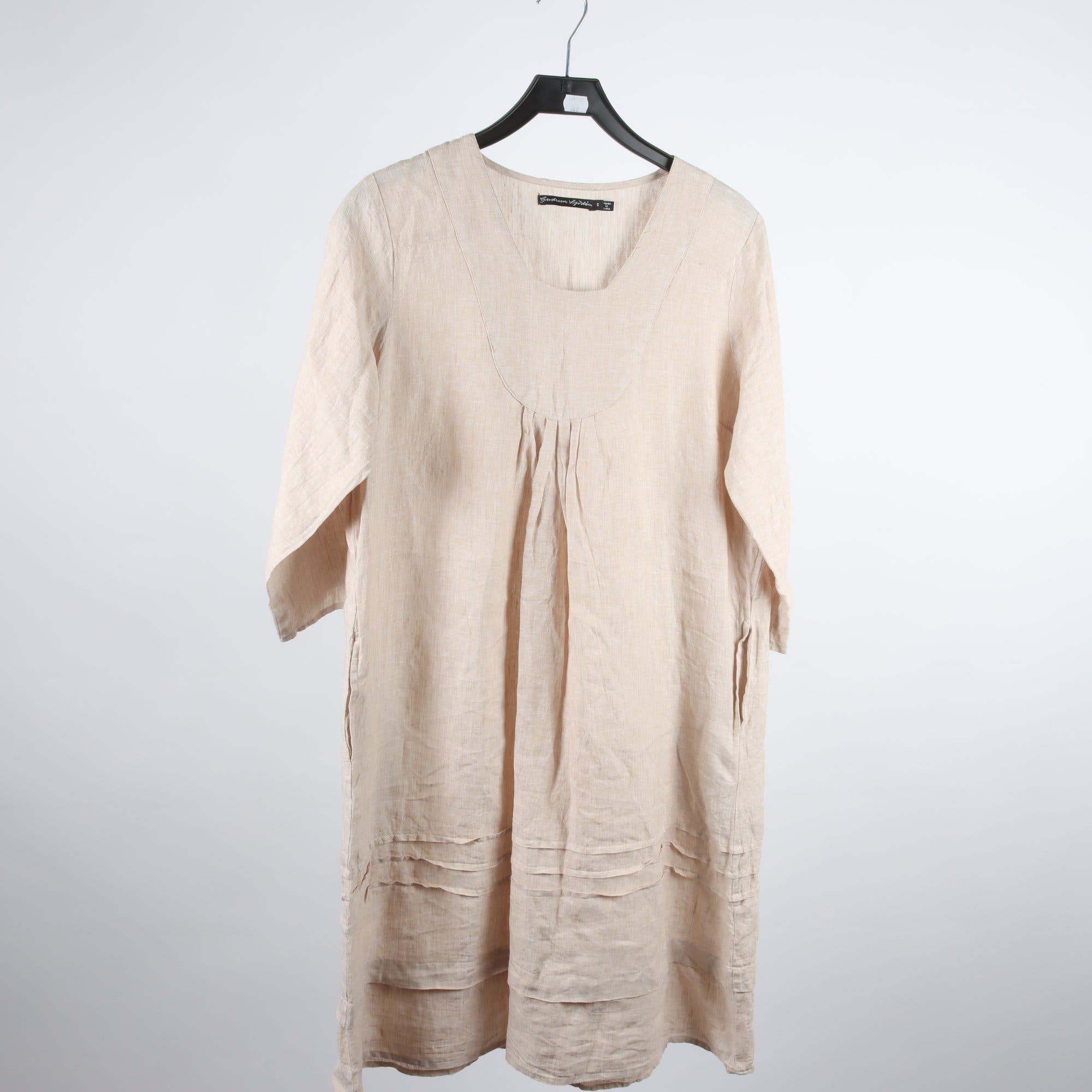 Klänning, Gudrun Sjödén, beige, 100% lin, stl. S.