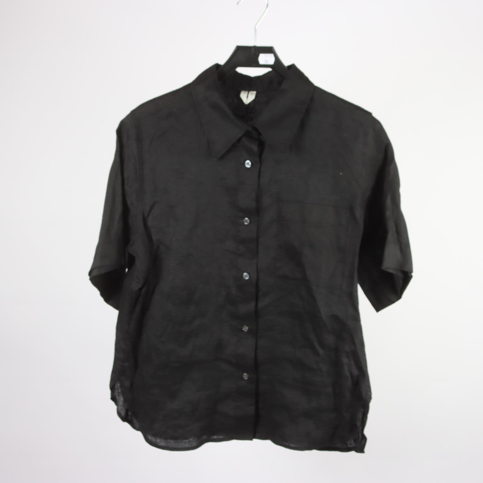 Blus/skjorta, Arket, svart, 100% linn. stl. XS
