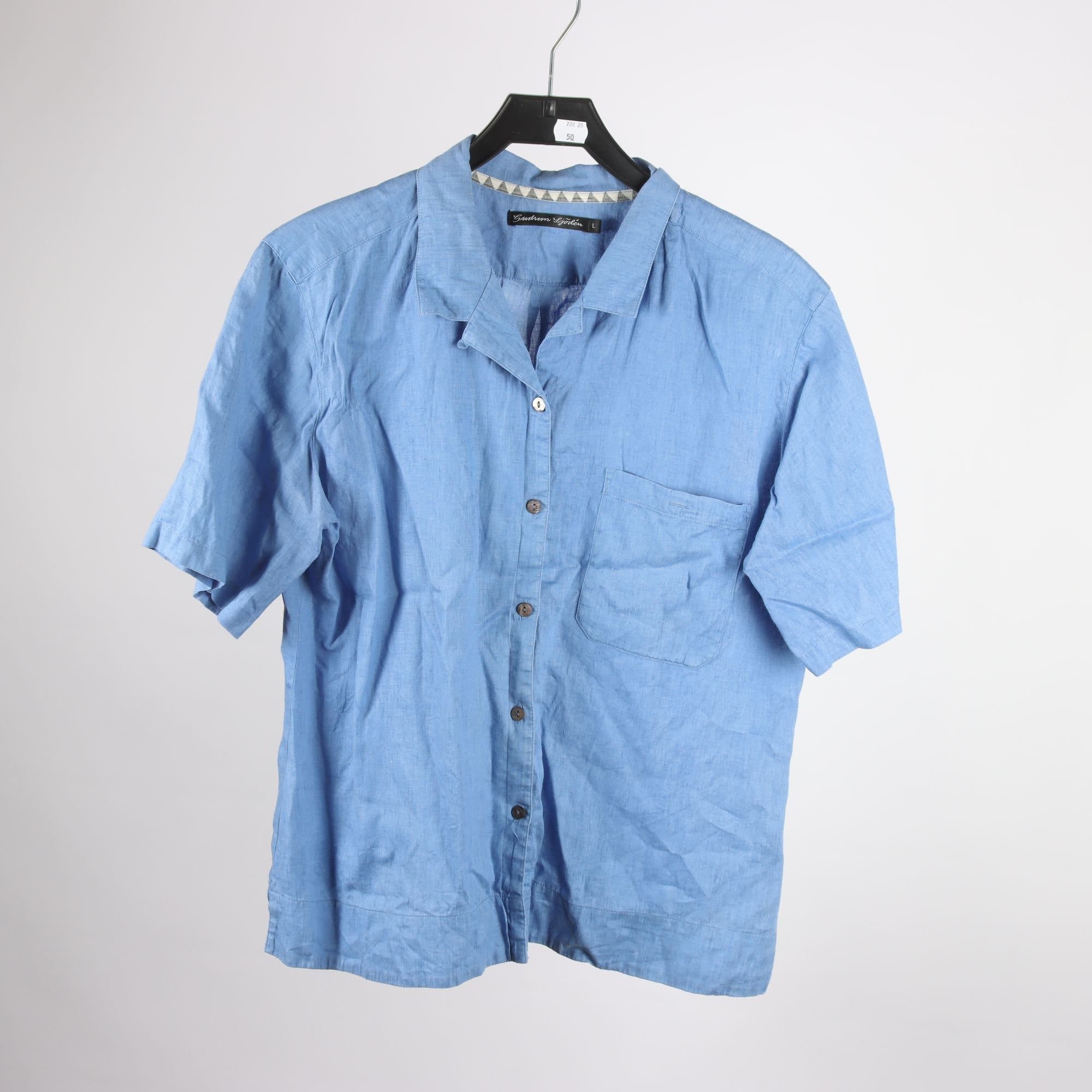 Blus, Gudrun Sjödén, blå, 100% linne, stl. L