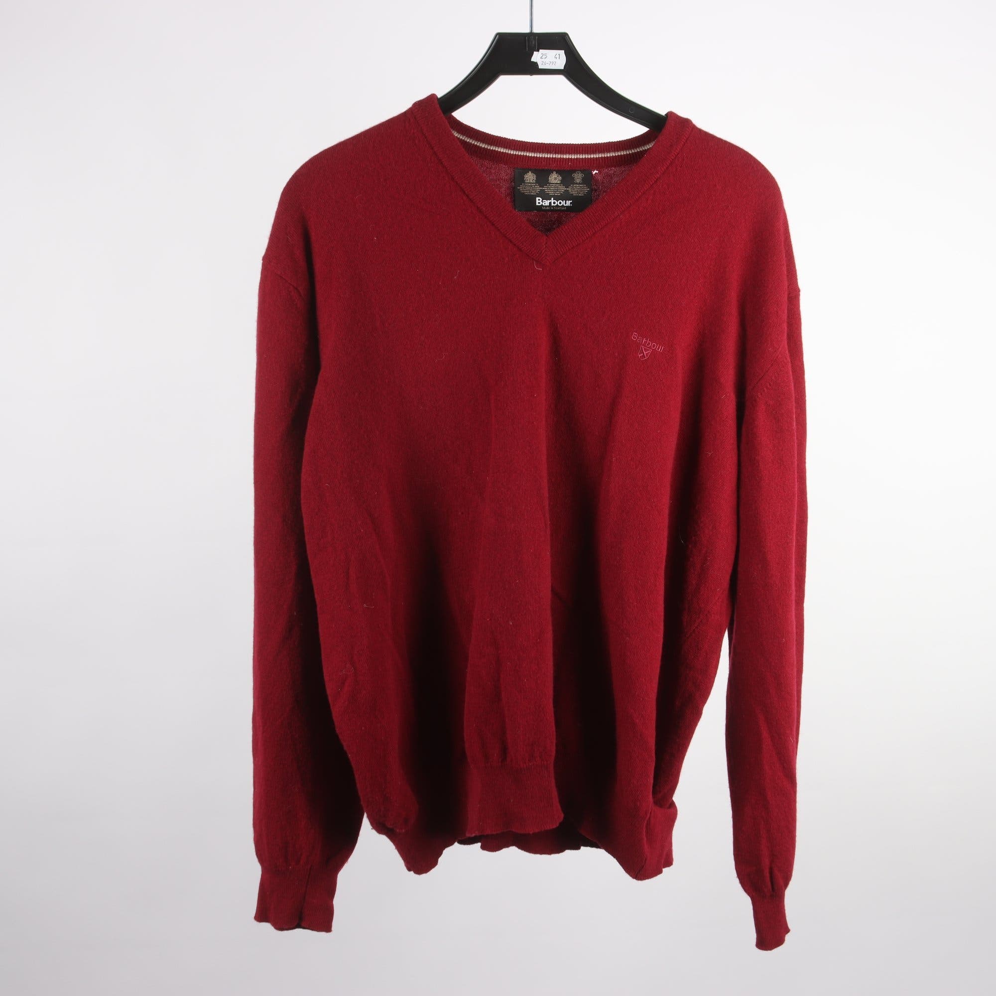 Stickad tröja, Barbour, 100% ull, stl. XXL