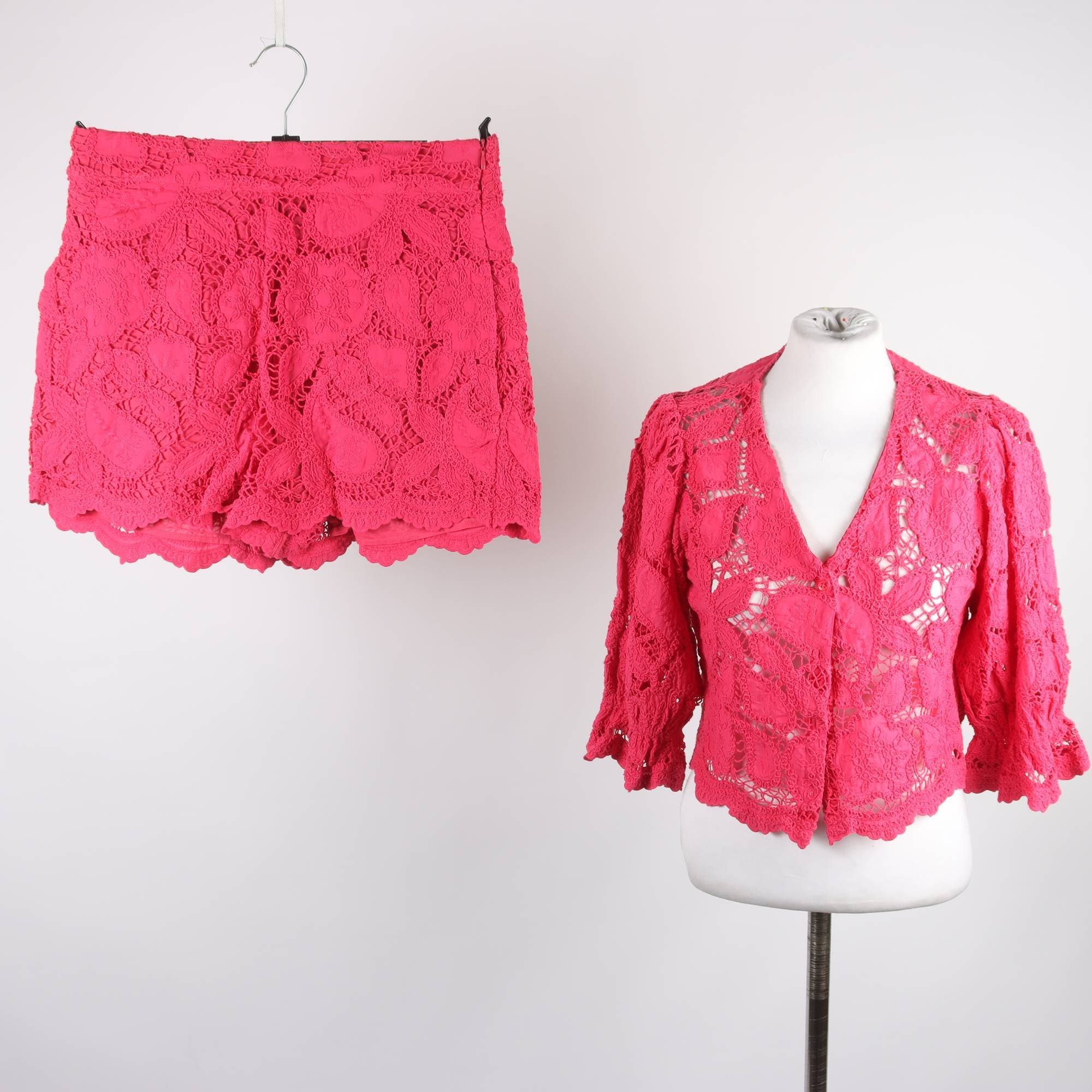 2-delat set, blus/shorts, Maje, rosa, stl. 40