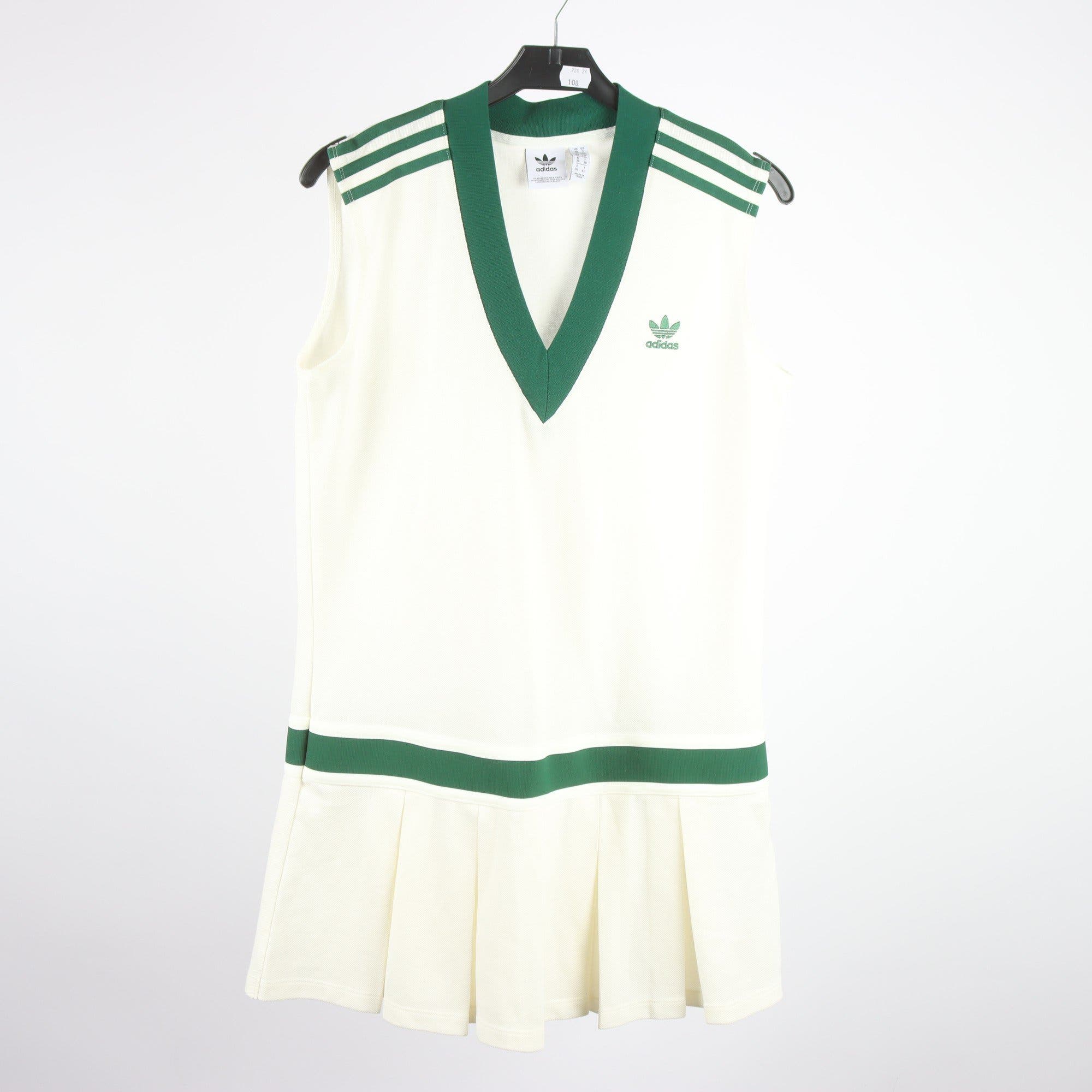 Sportklänning, Adidas, vit, grön, stl. 36