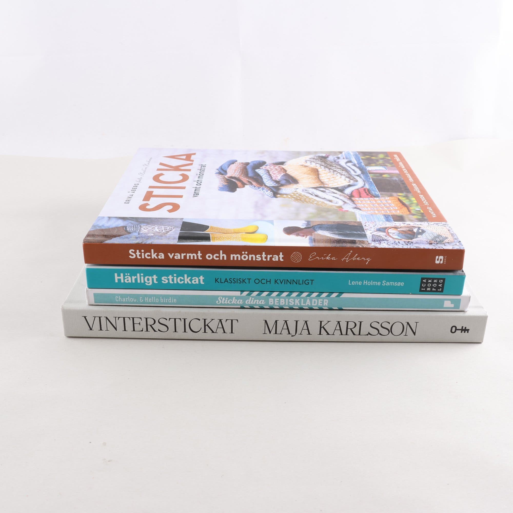 Stickning, bokpaket med 4 volymer