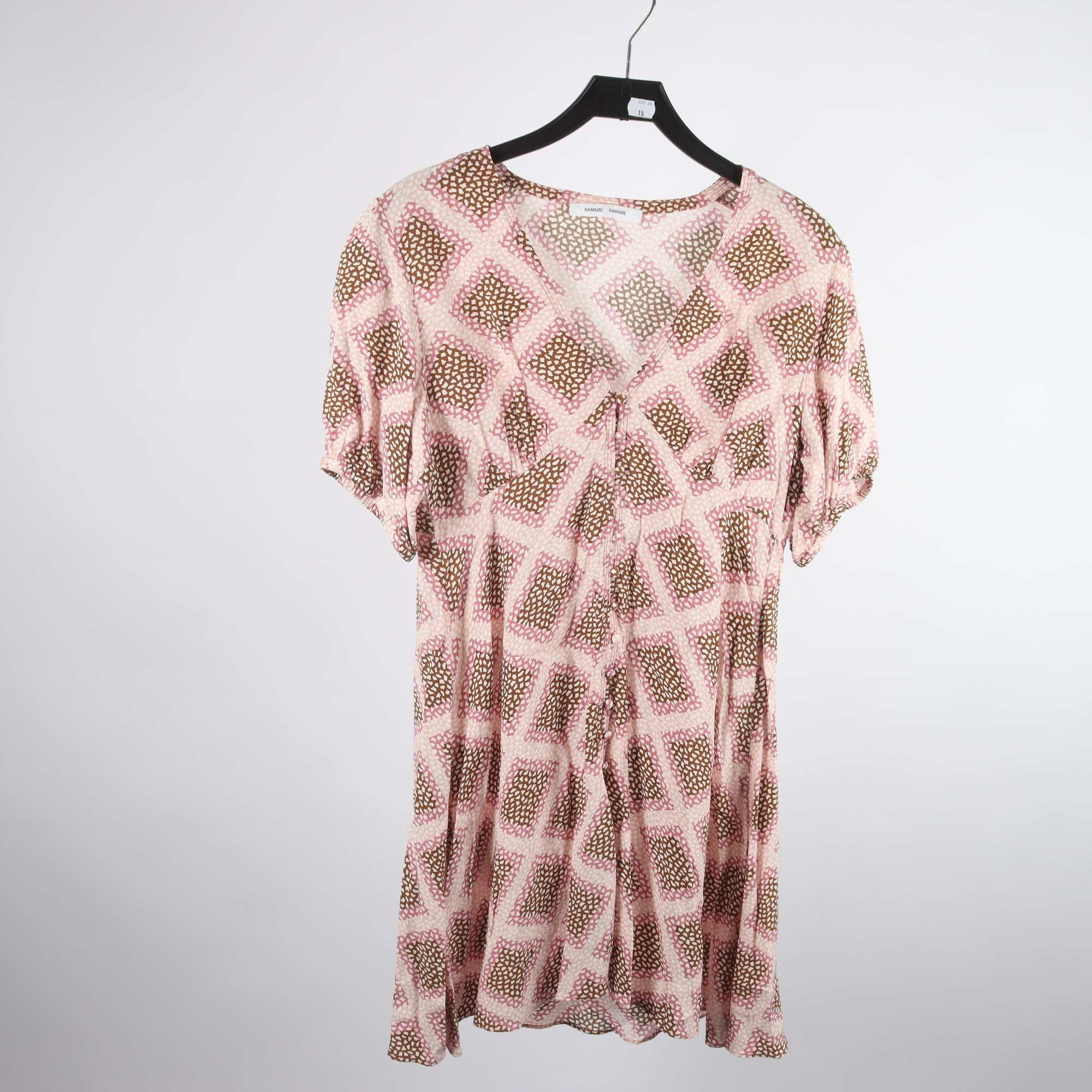 Klänning, Samsøe Samsøe, rosa, mönstrad, stl. L