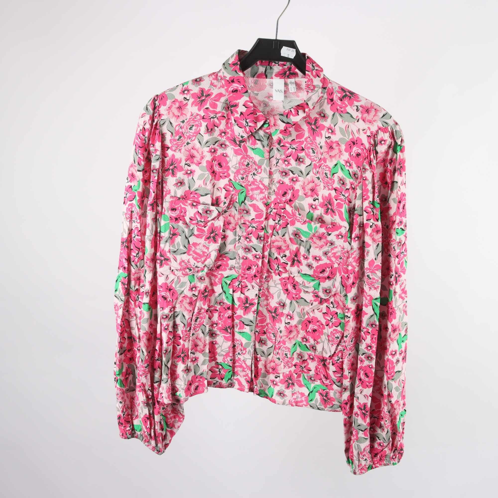 Blus, Y.A.S, rosa, blommig, stl. 44