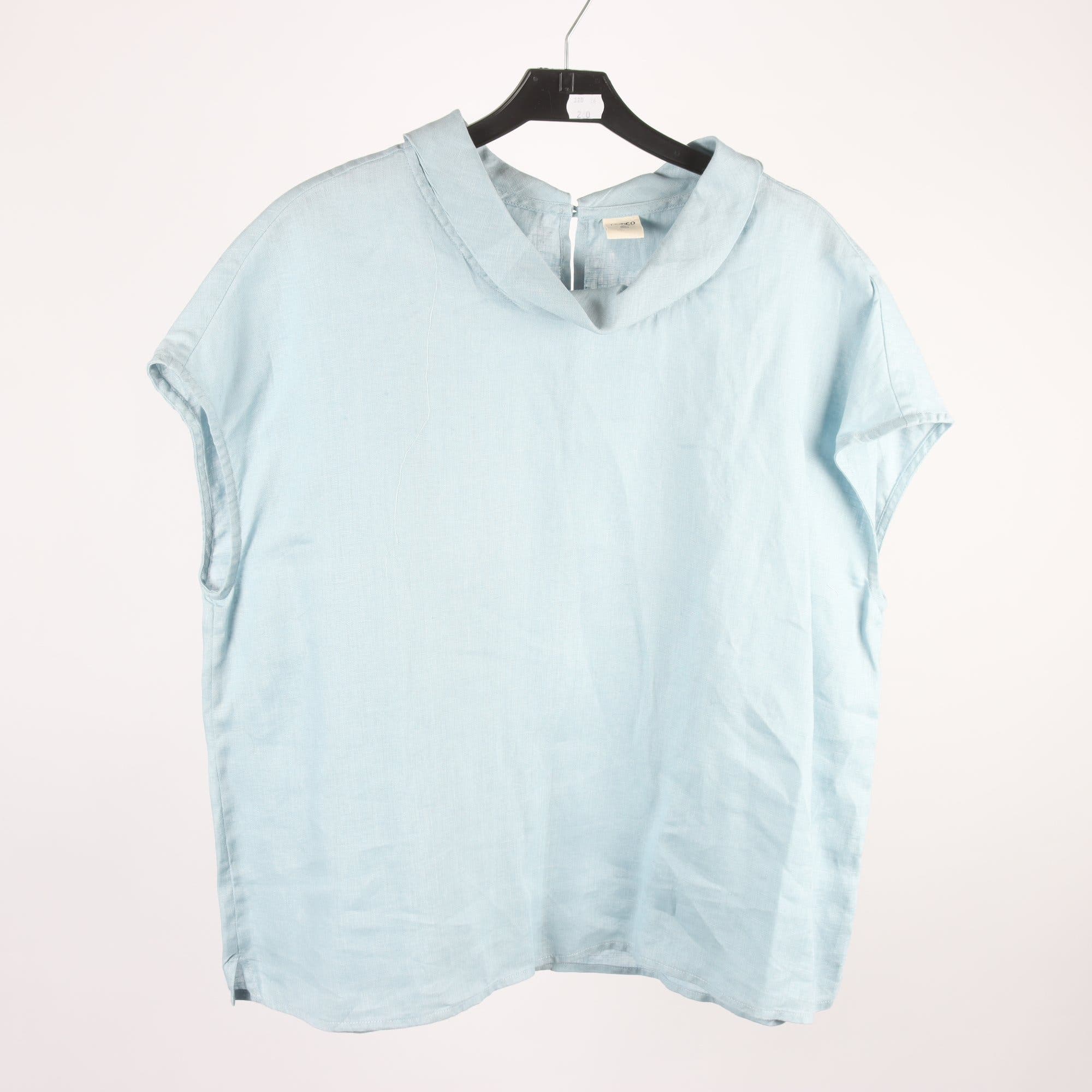 Blus, Lintico, ljusblå, 100% lin, stl. XXL.