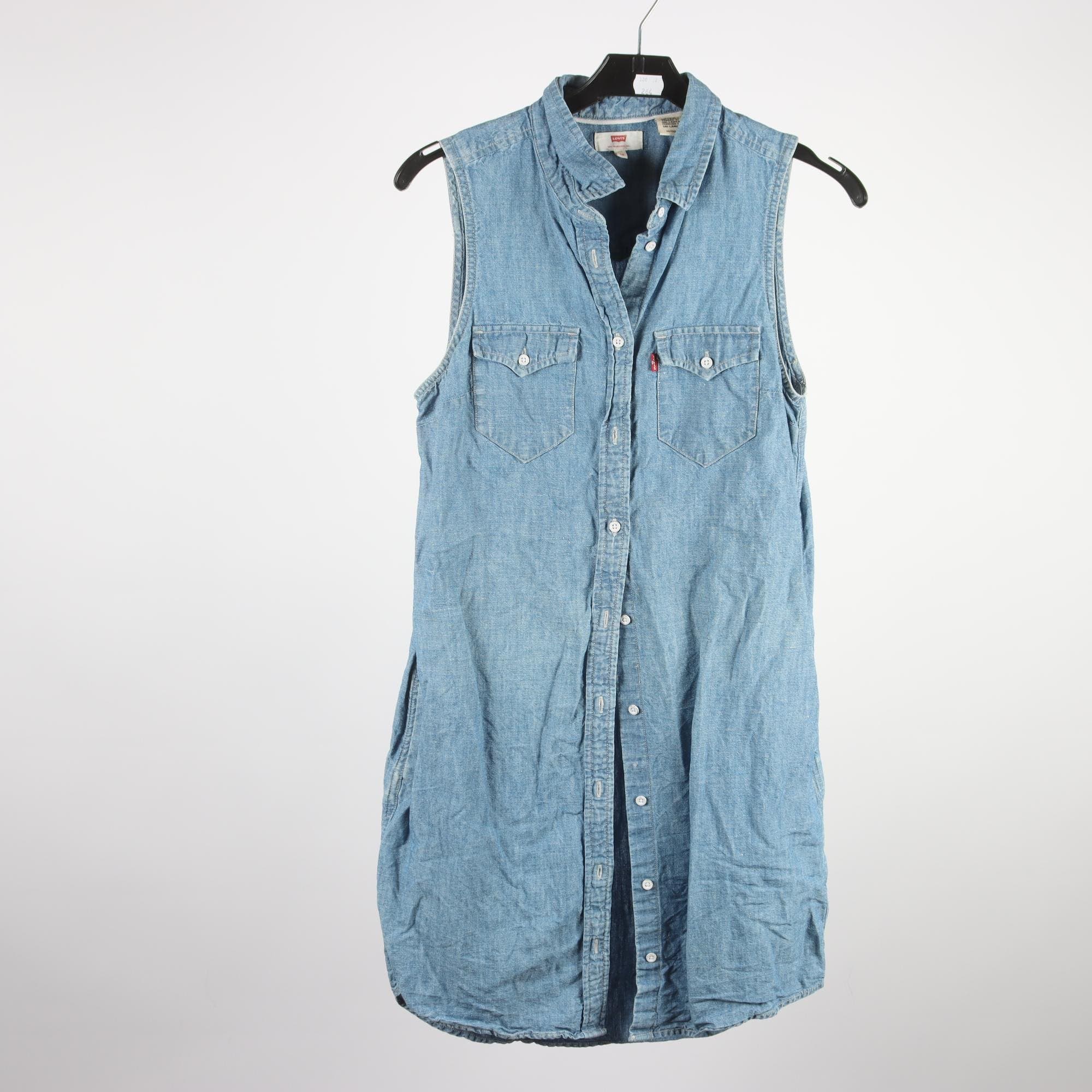 Linne/klänning, Levis, blå, jeans, stl. XS.