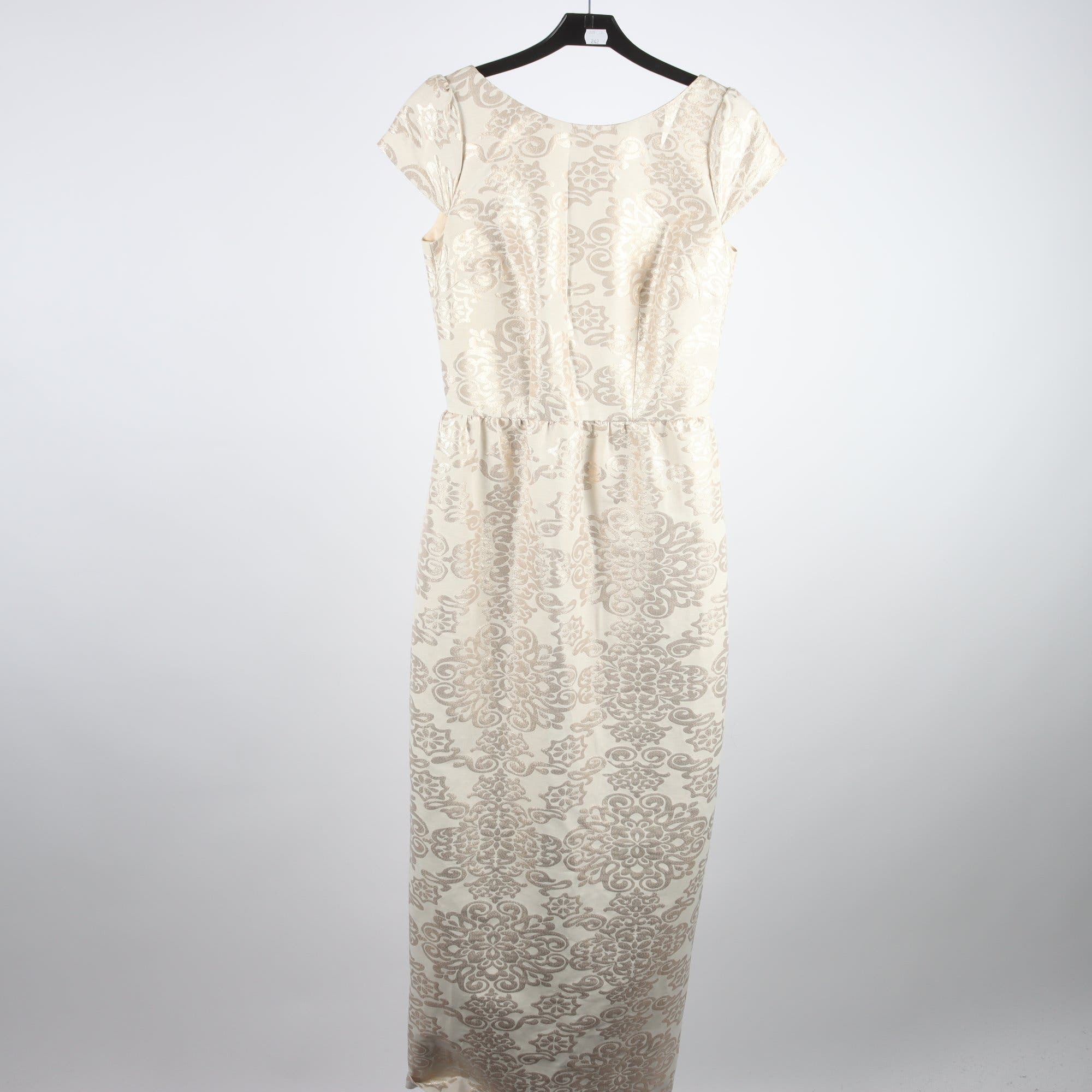 Klänning, Pernilla Wahlgren, beige, guld, stl. XS.