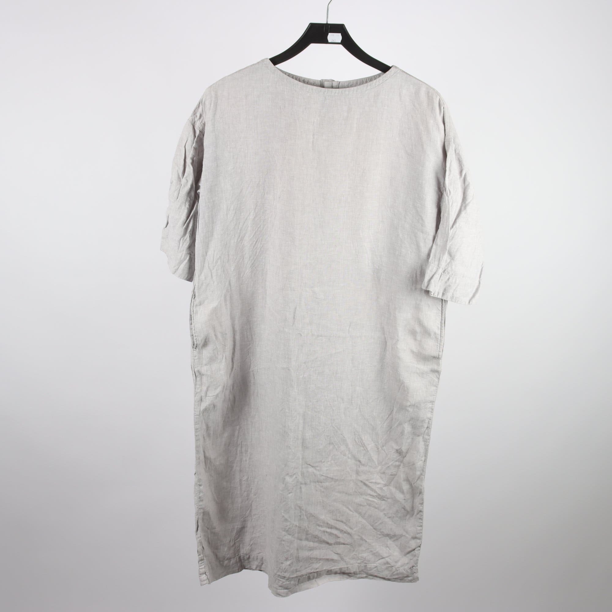 Klänning, Muji, grå, 100% lin, stl. S.