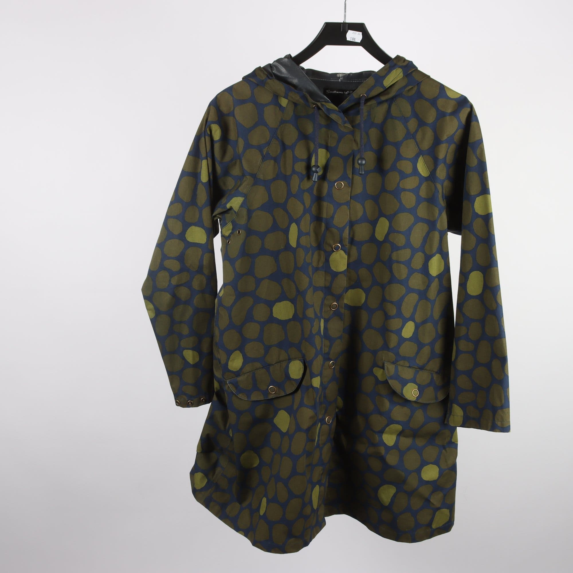 Skalkappa, Gudrun Sjödén, blå, grön, mönstrad, stl. S