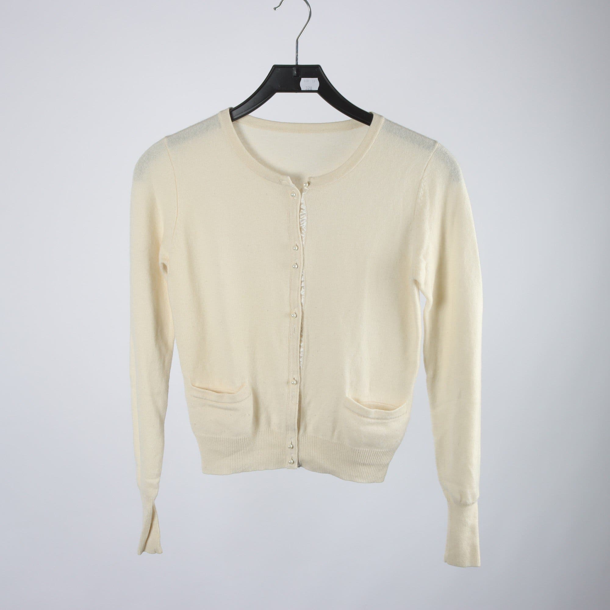 Kofta, Okänd, offwhite, 100% cashmere, stl. S.