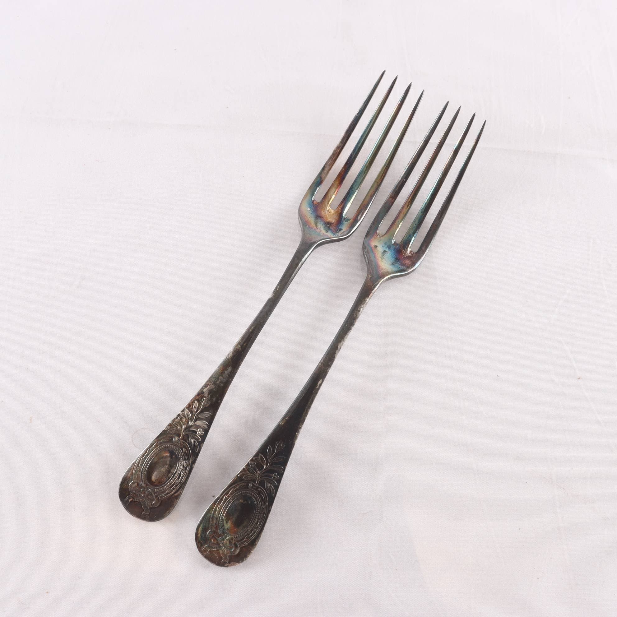 Gafflar, nysilver, 2 st