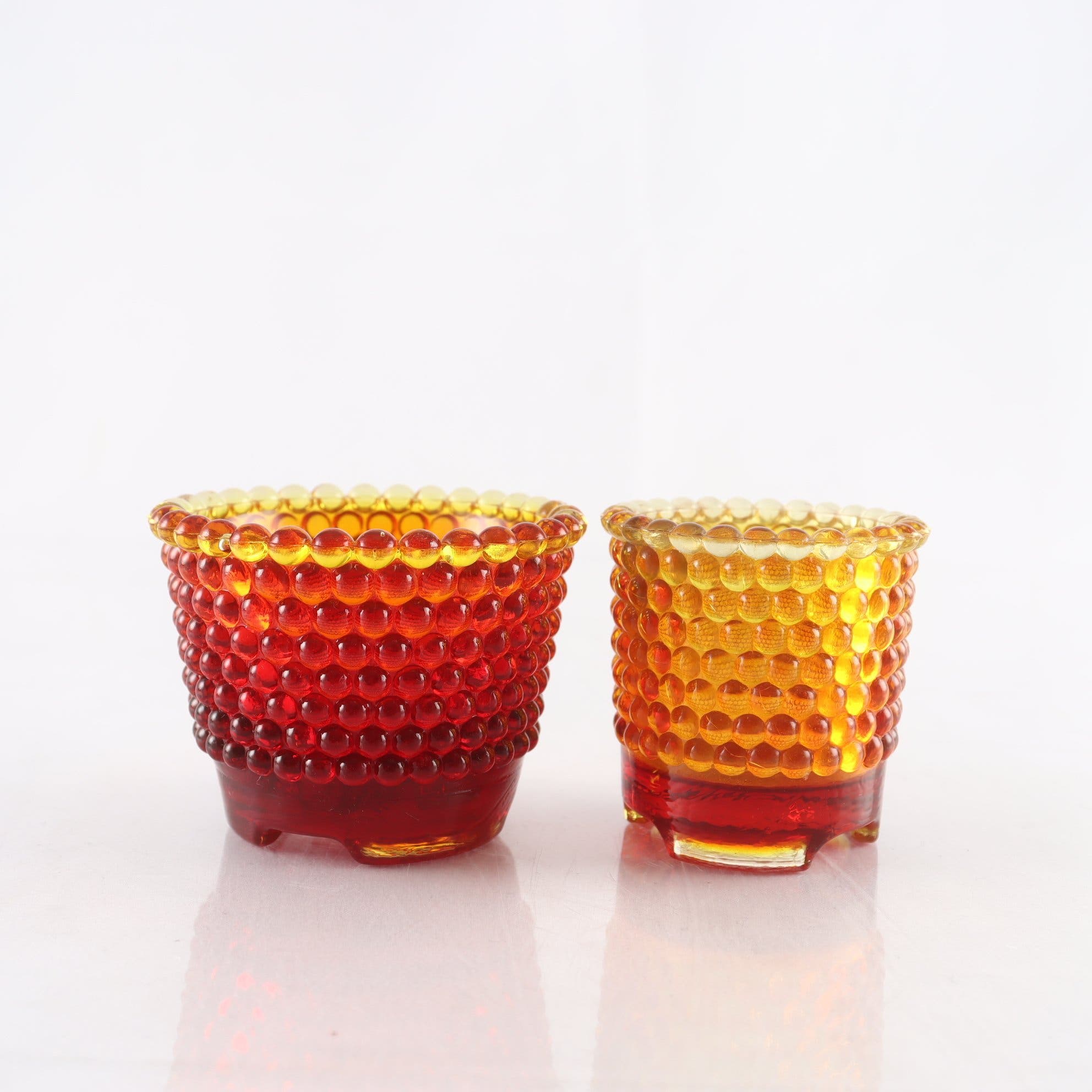 Ljuslyktor, glas, ”Pärlan”, Rejmyre, 2 st