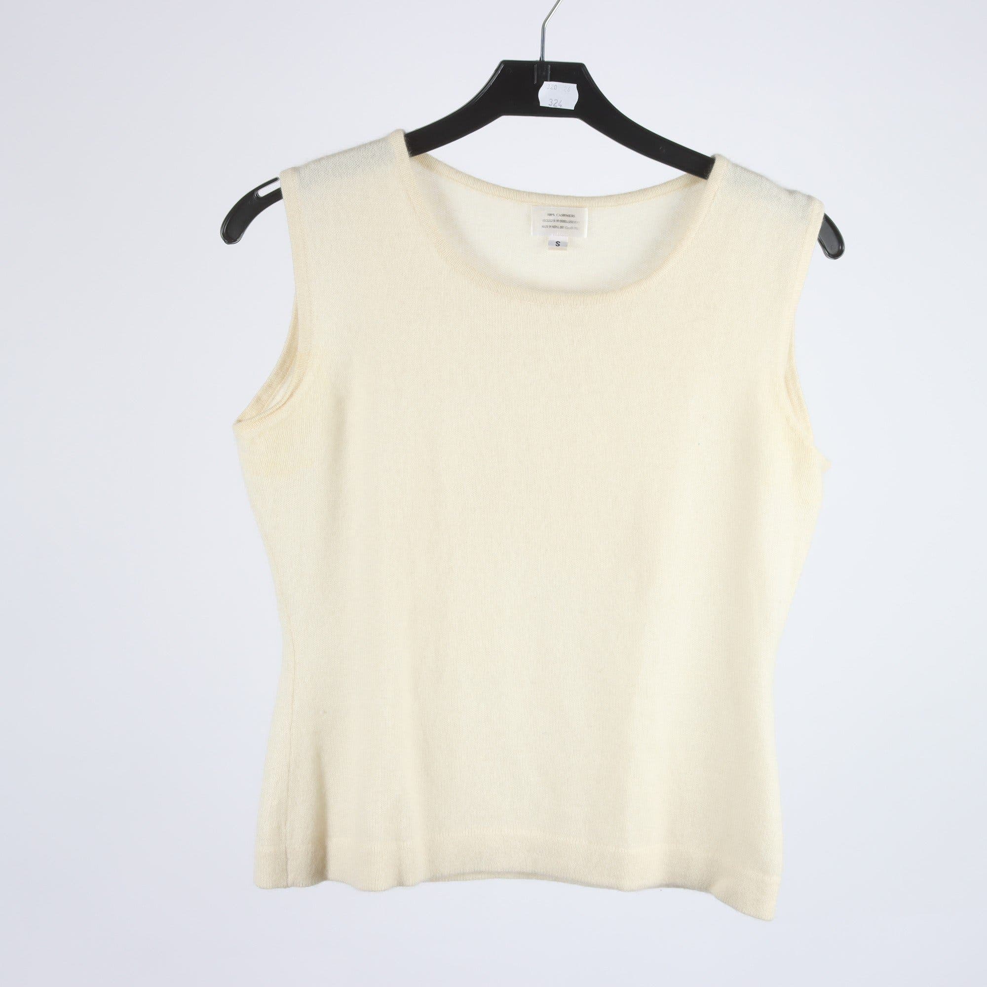 Linne, Okänd, offwhite, 100% cashmere, stl. S.