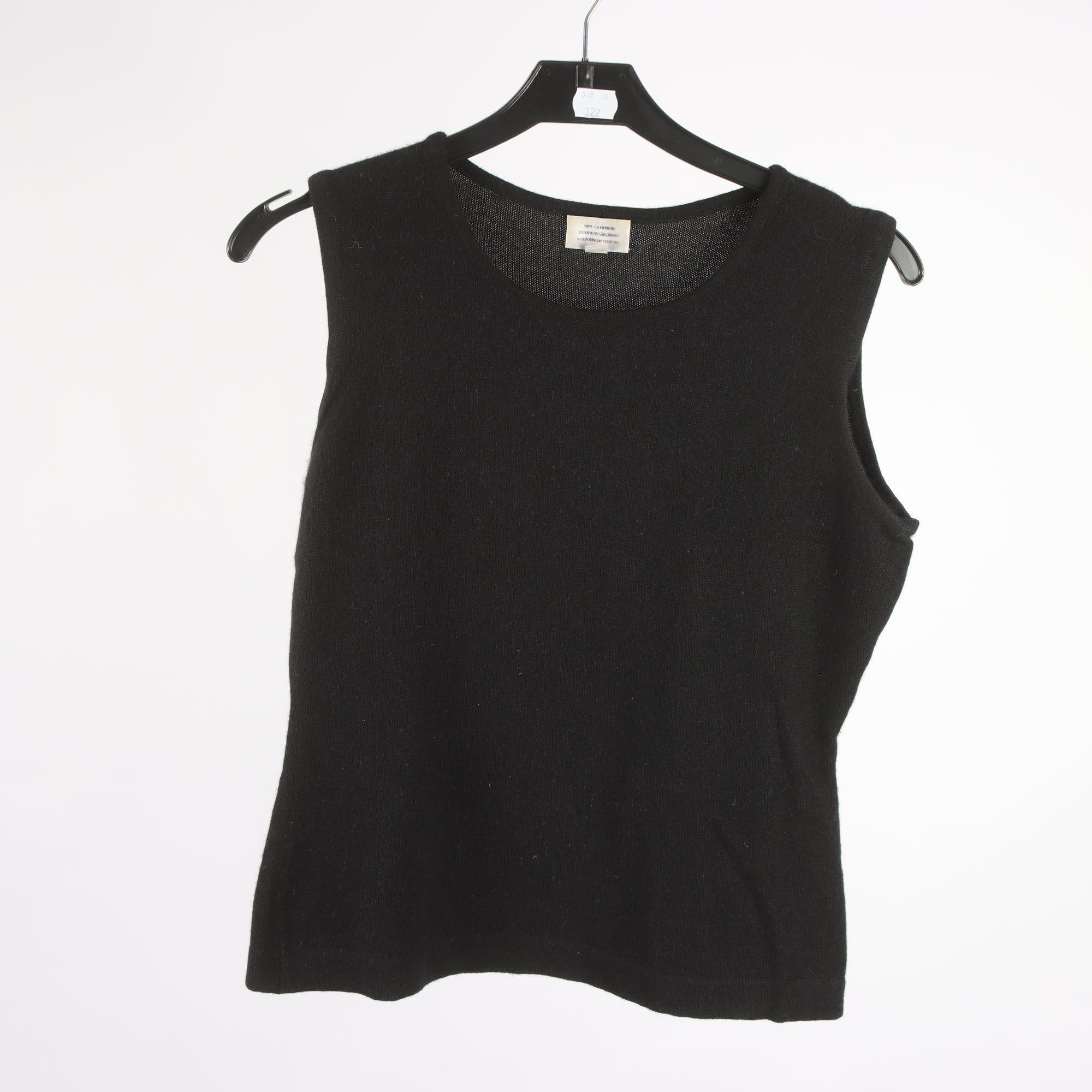 Linne, Okänd, svart, 100% cashmere, stl. S.