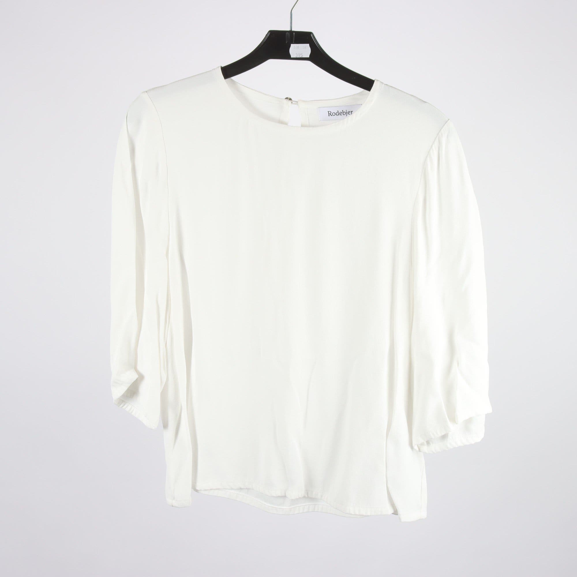 Blus, Rodebjer, vit, stl. S.