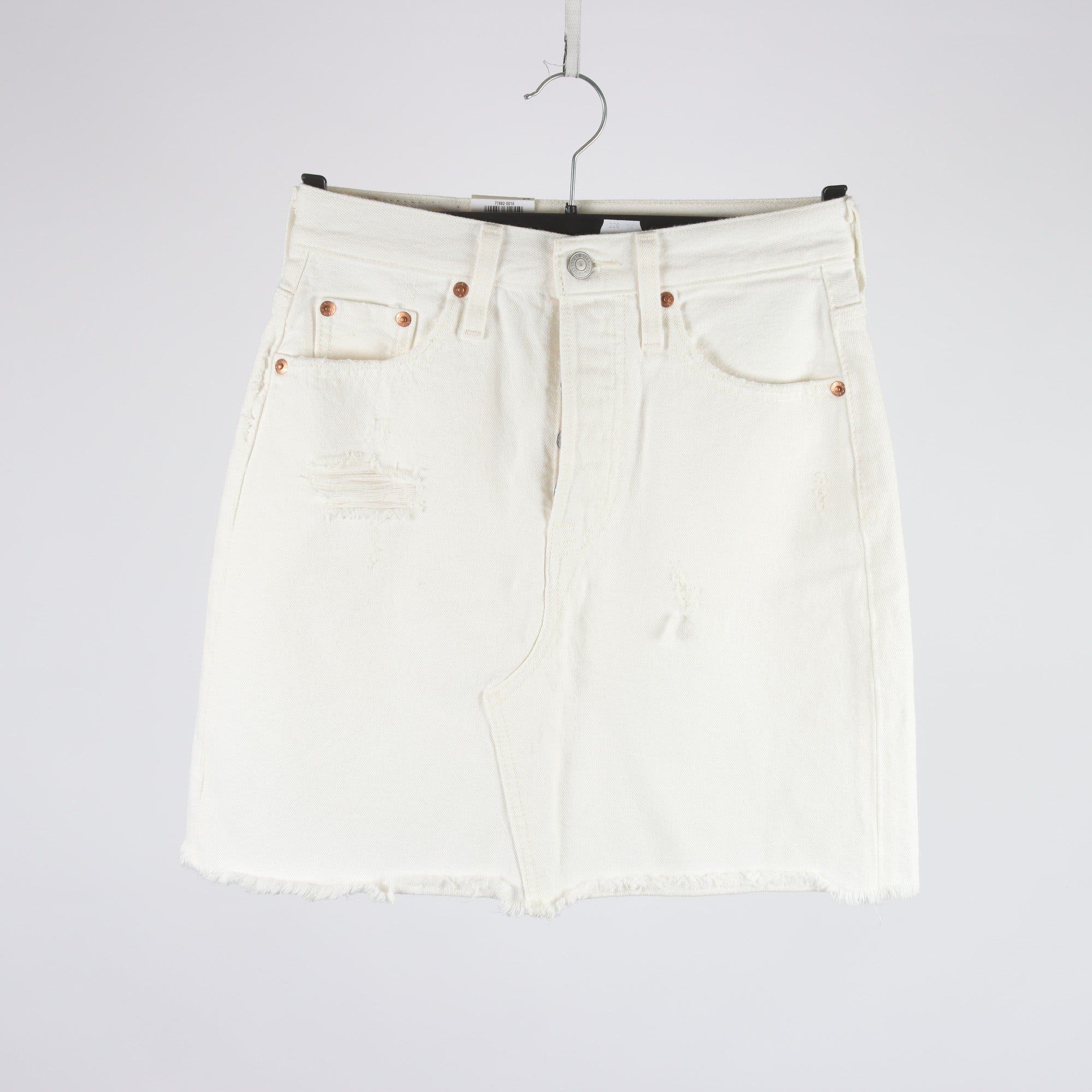 Jeanskjol, Levis, vit, stl. 25″.