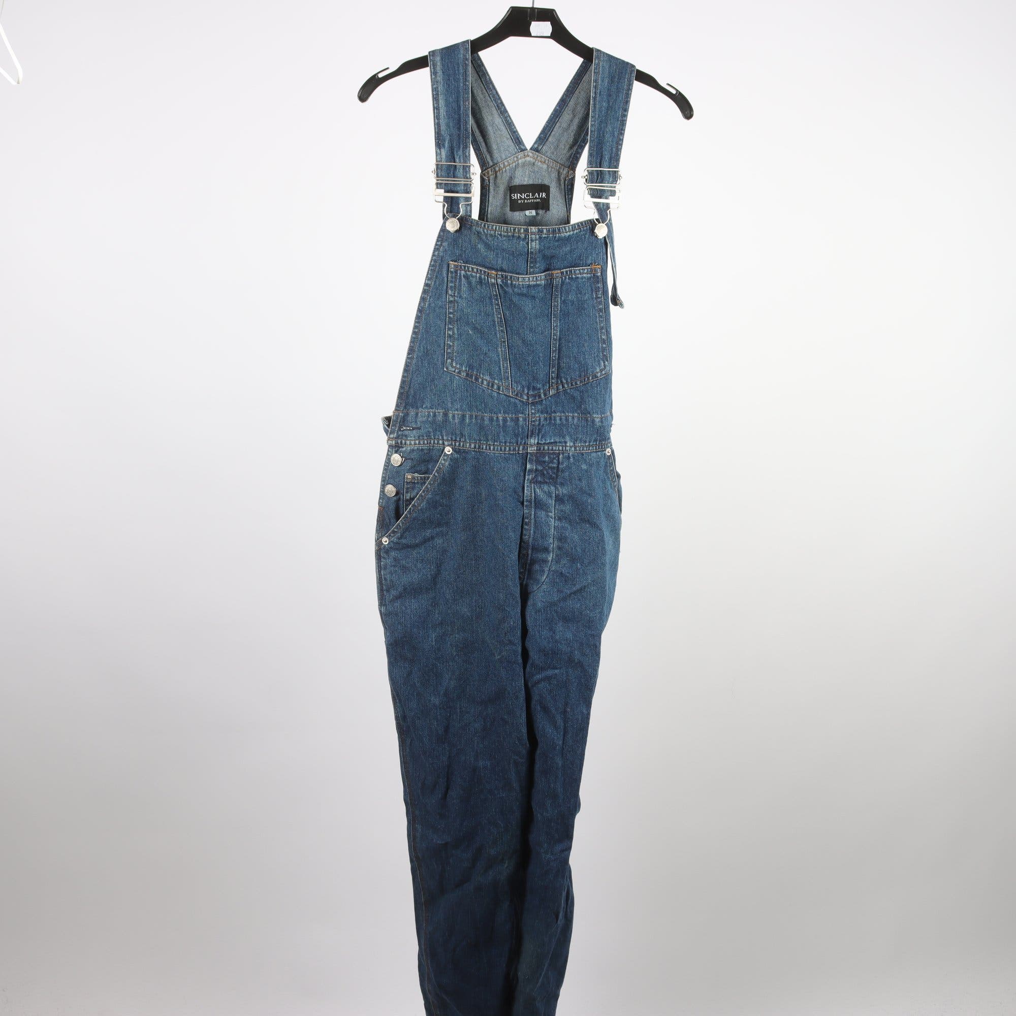 Hängselbyxor, Kappahl, blå, jeans, stl. 36.