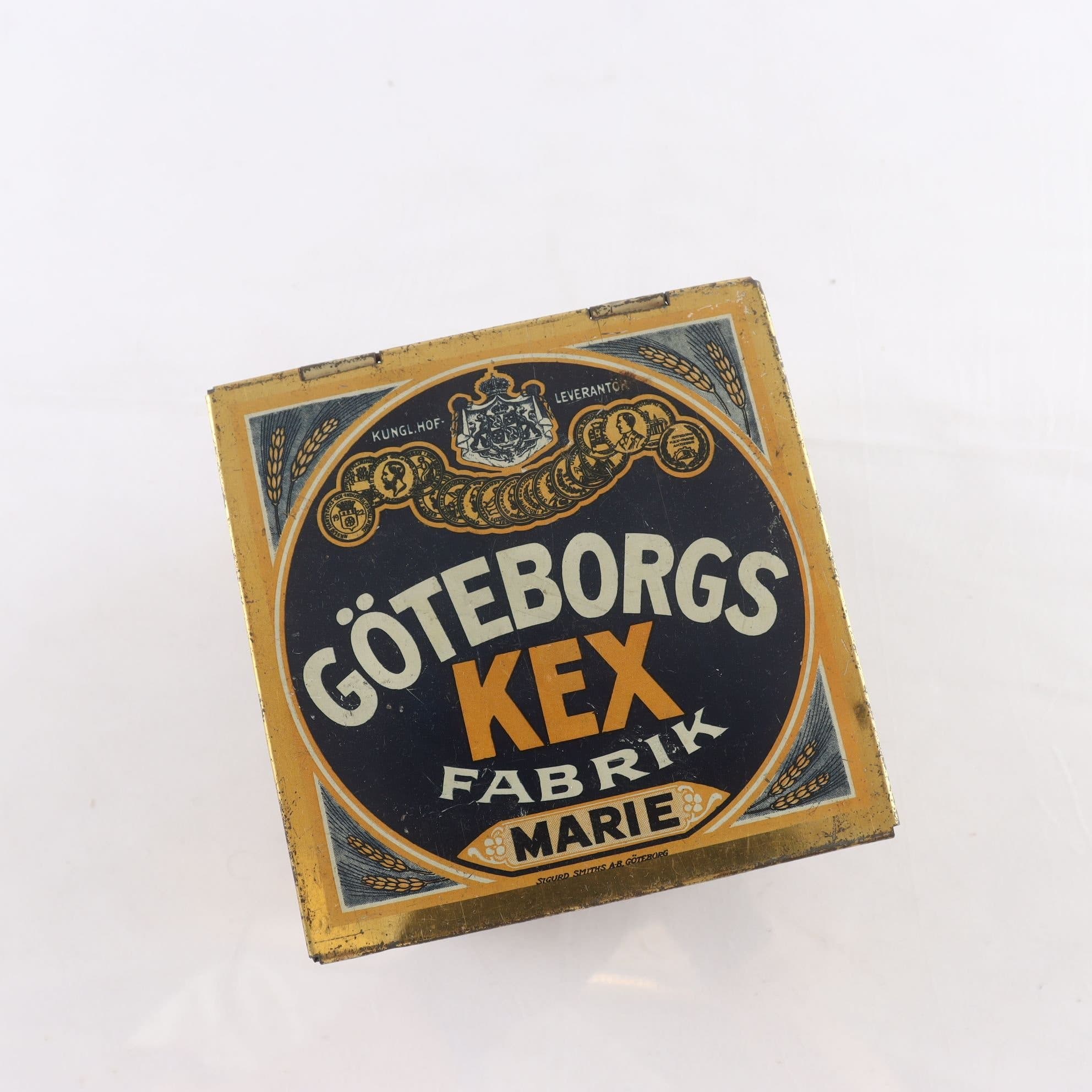 Plåtburk, Göteborgs kexfabrik, vintage, 1900-tal