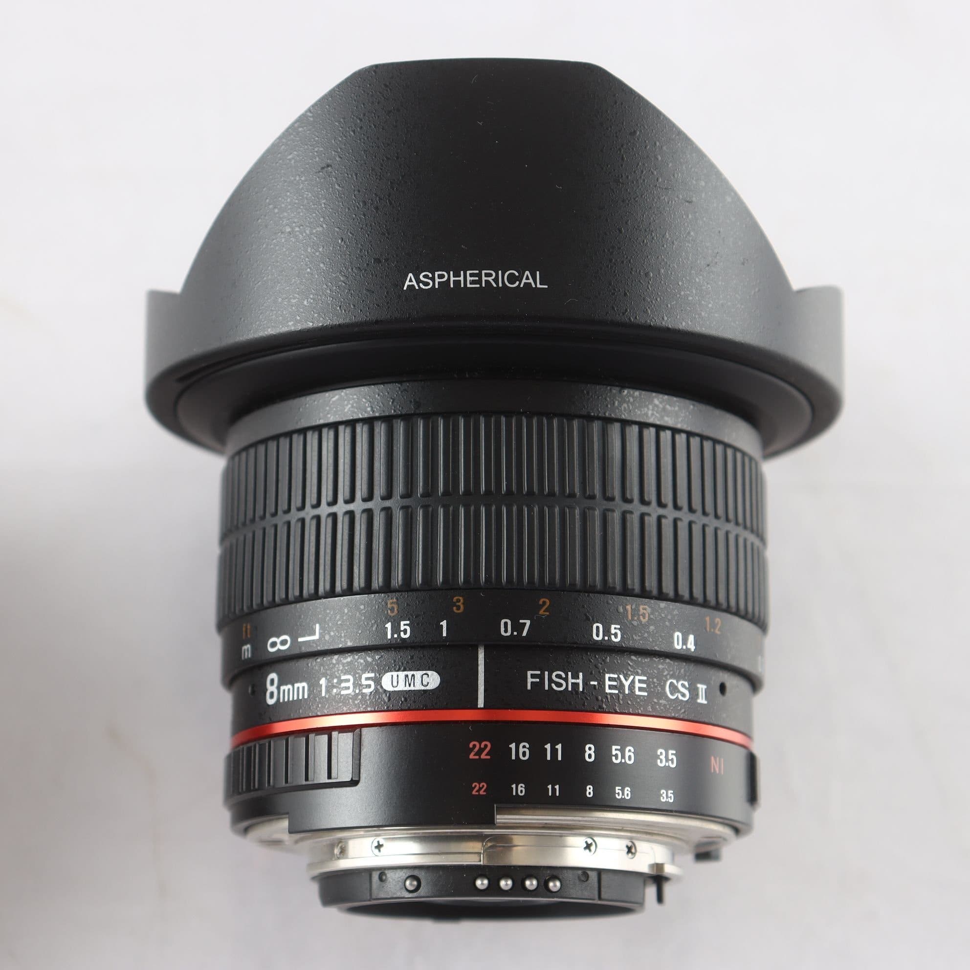 Objektiv, Samyang Fish-eye CS II, 8mm