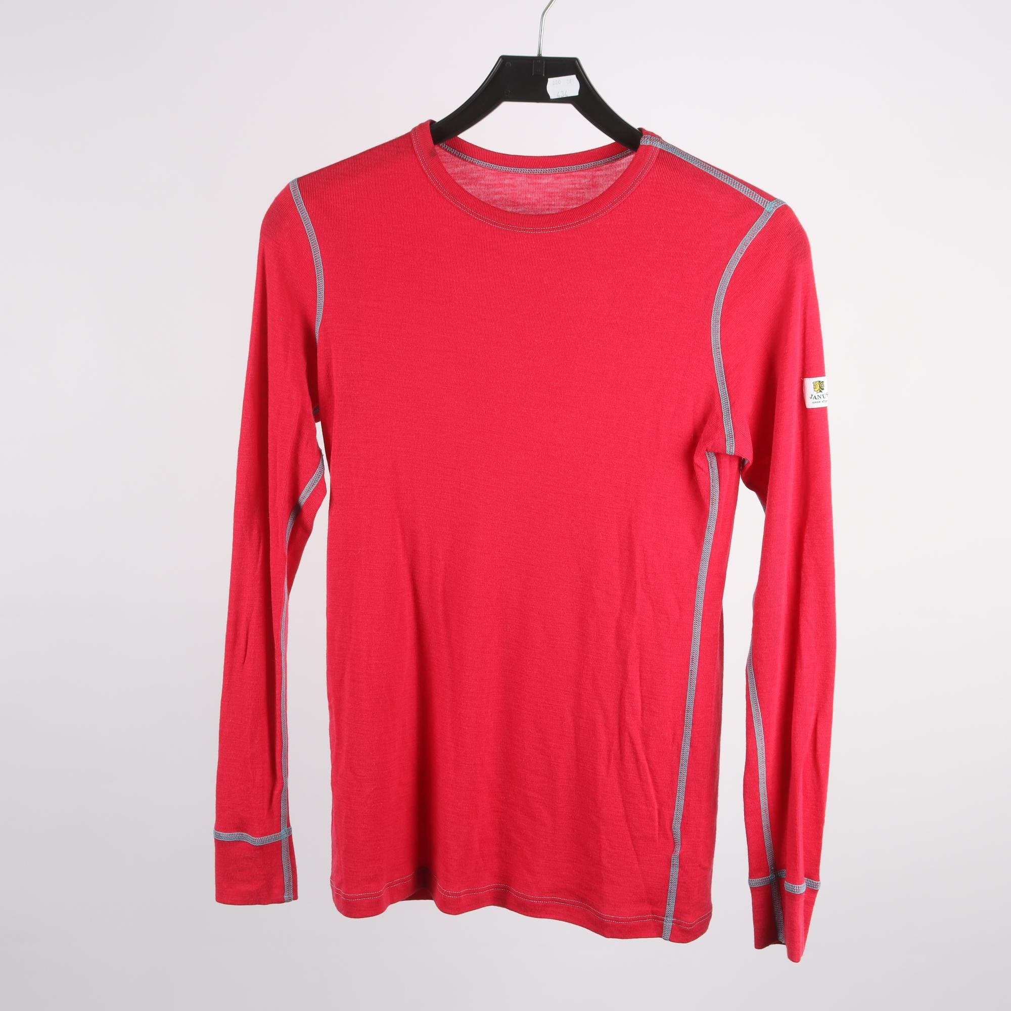 Underställströja, Janus, röd, 100% merino ull, stl. L.