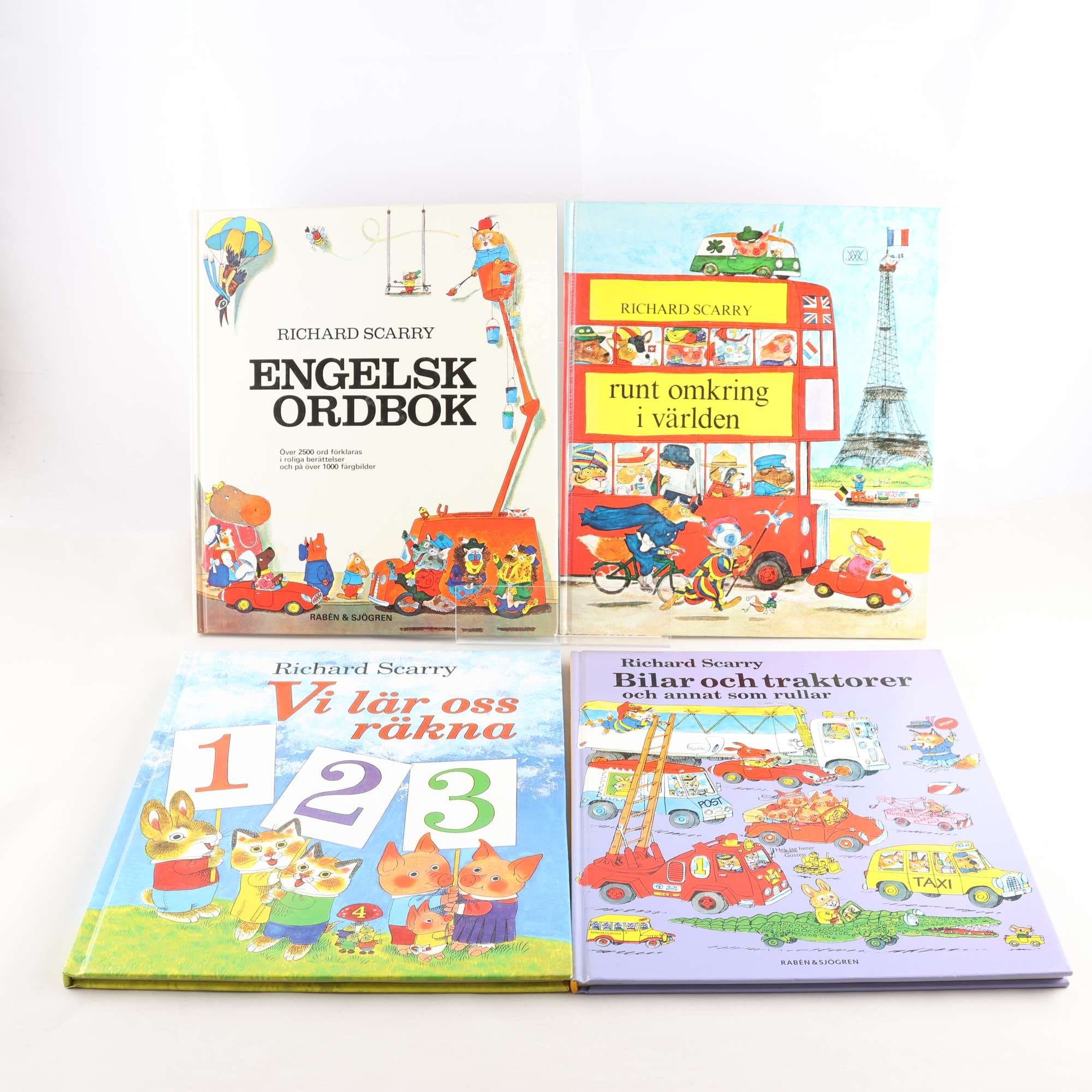 Richard Scarry, bokpaket med 4 volymer