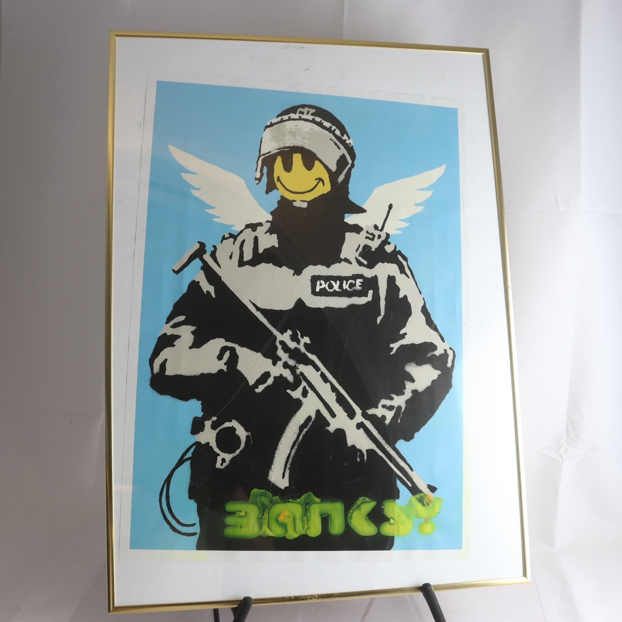 Poster, Flying Copper, Banksy. Endast avhämtning.