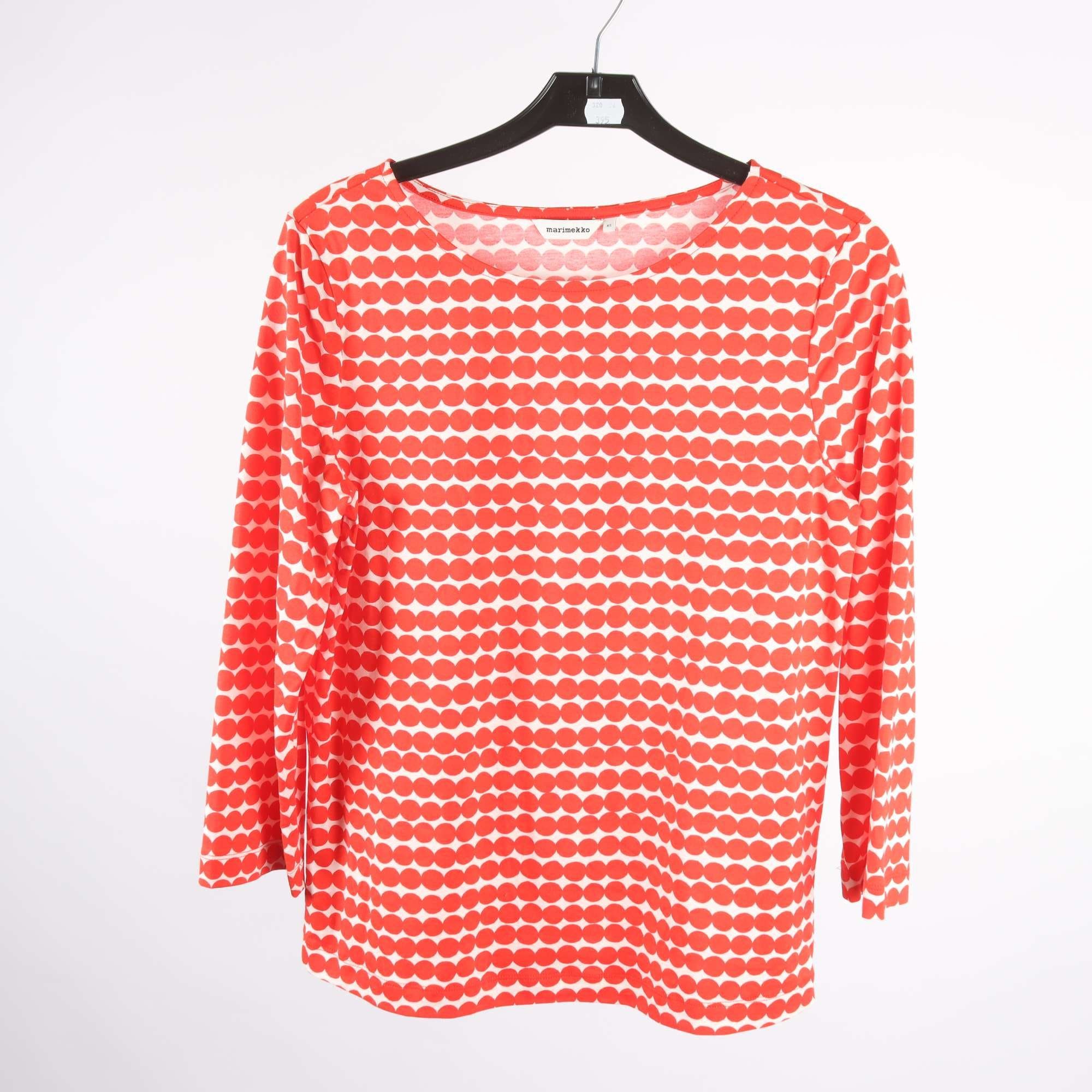 Tröja, Marimekko, prickig, röd, stl. XS.