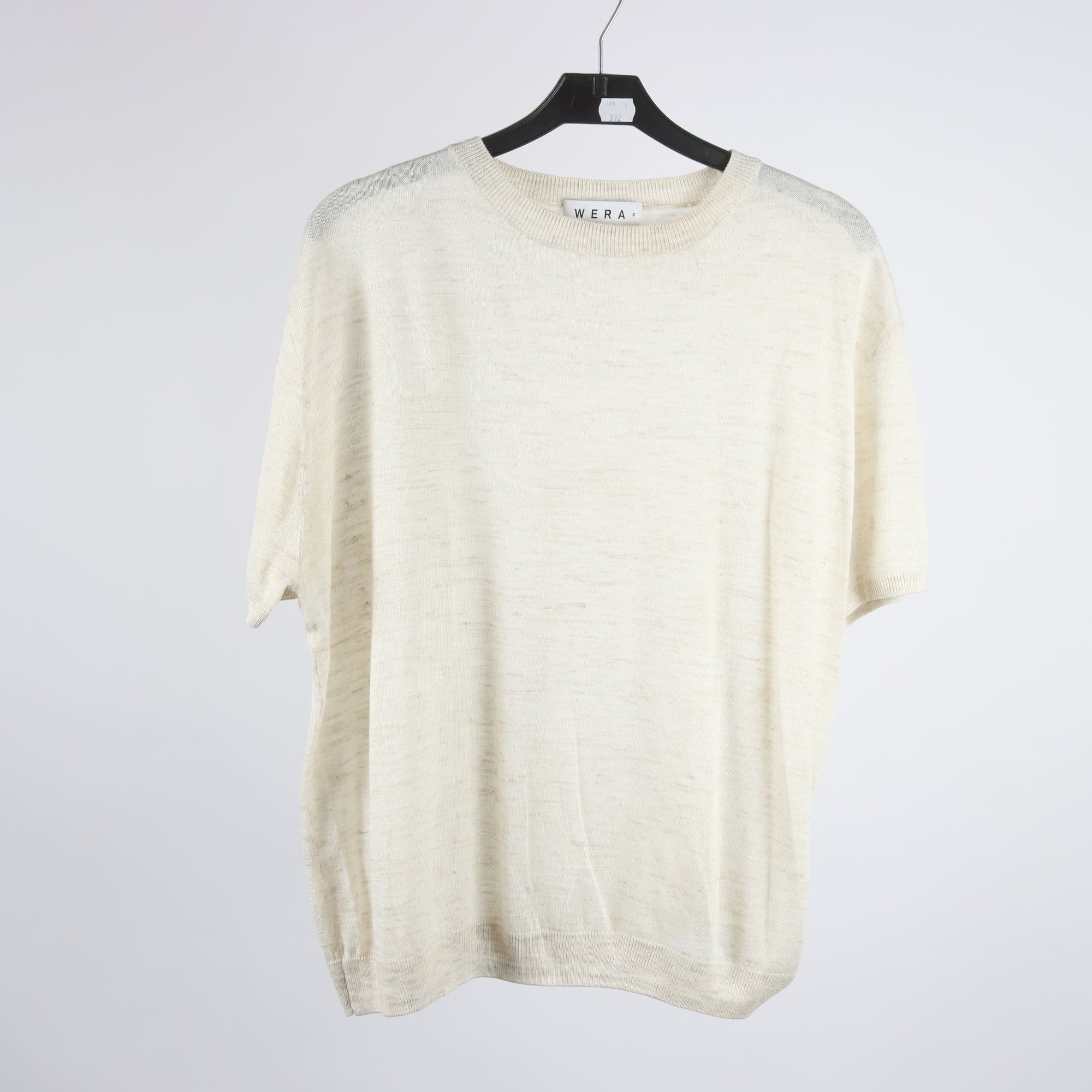 Tröja, 2-pack, Wera, vit, beige, 20% lin, stl. M/L.
