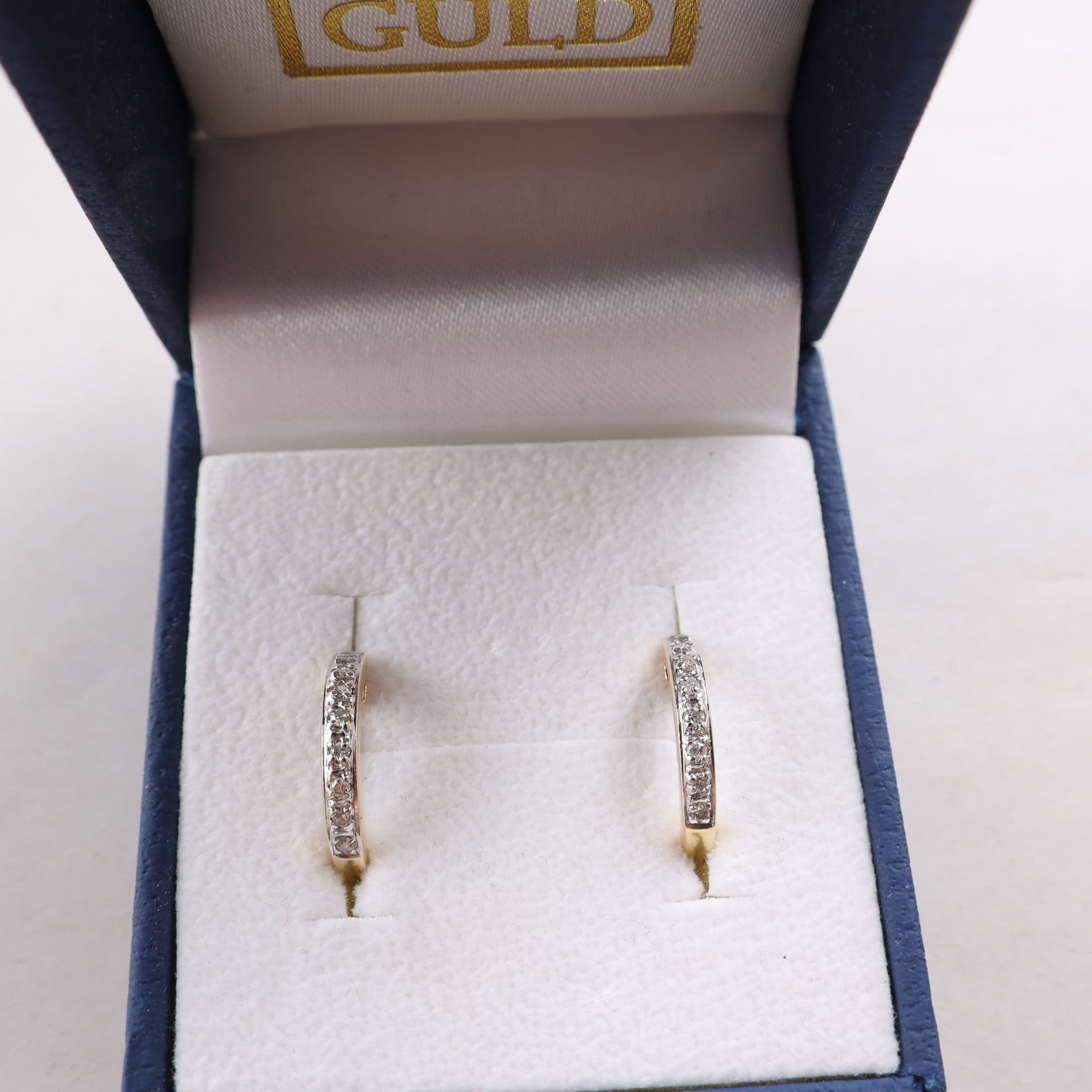Örhängen, guld 14K, stenar, brv: 2,1 g