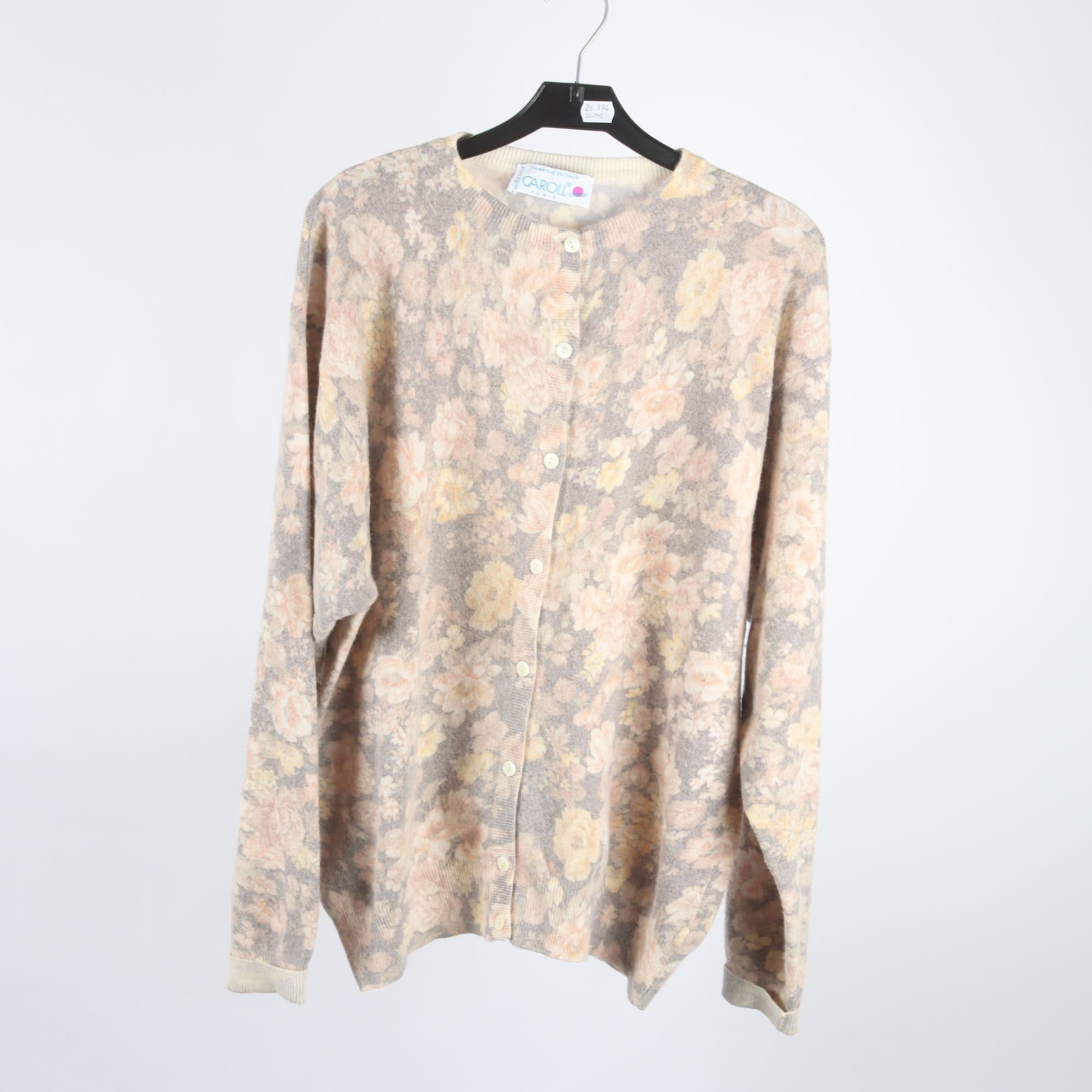 Kofta, Caroll Paris, vintage, ull- & angorablandning, stl. XL