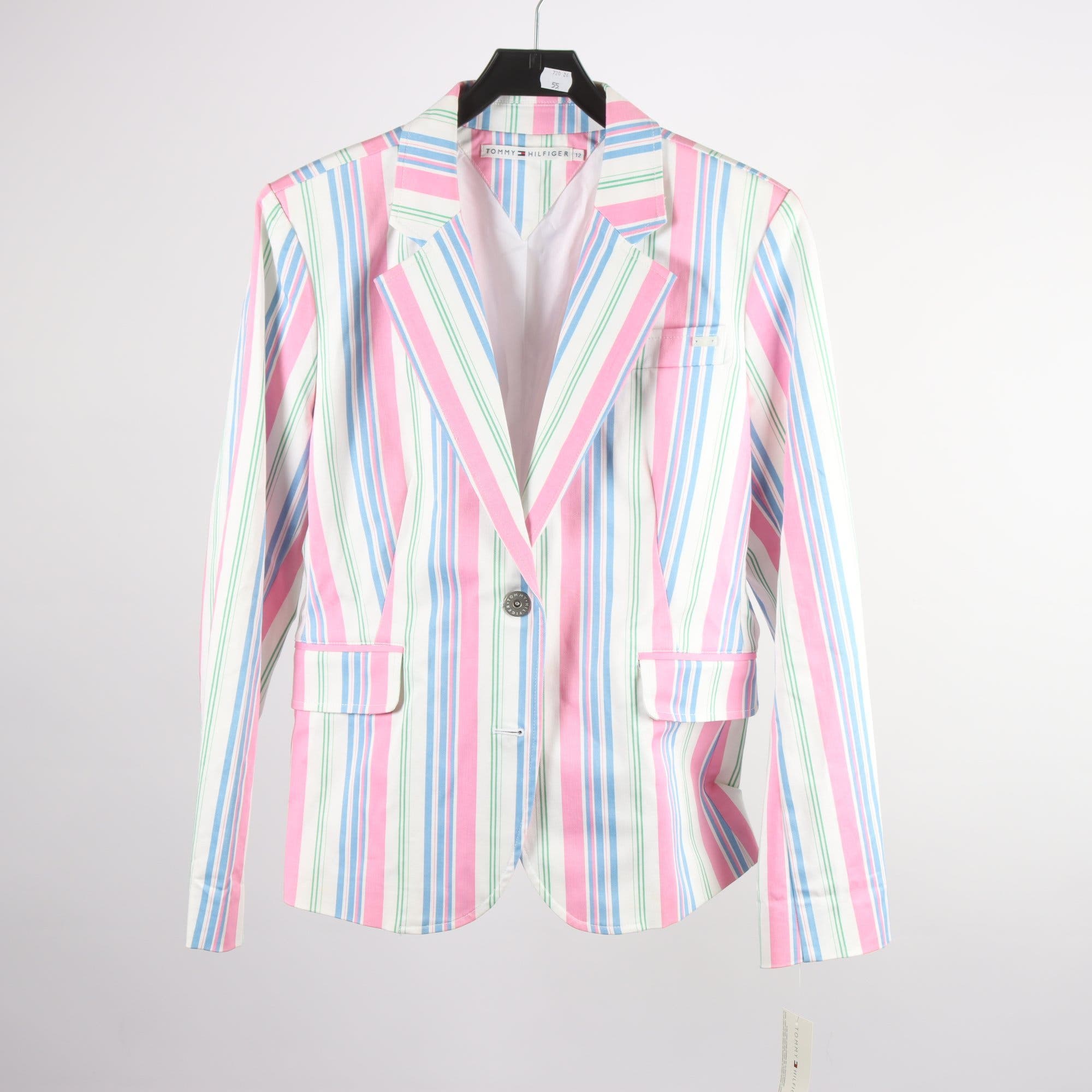 Kavaj, Tommy Hilfiger, rosa, blå, vit, grön, stl. 12 (L)