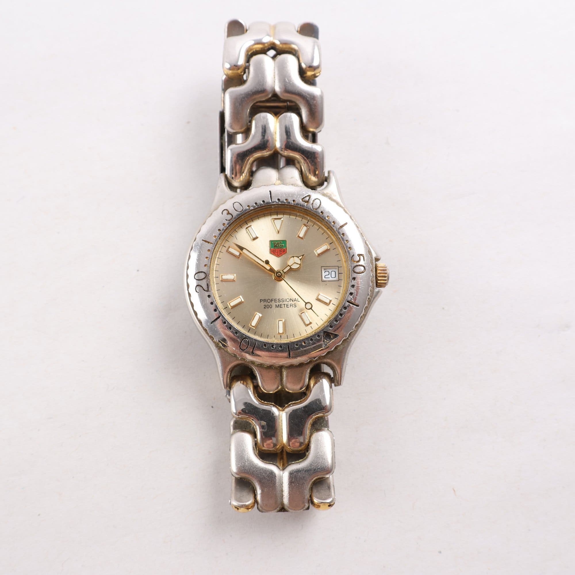 Armbandsur, stål, Tag Heuer Professional, datum, quartz