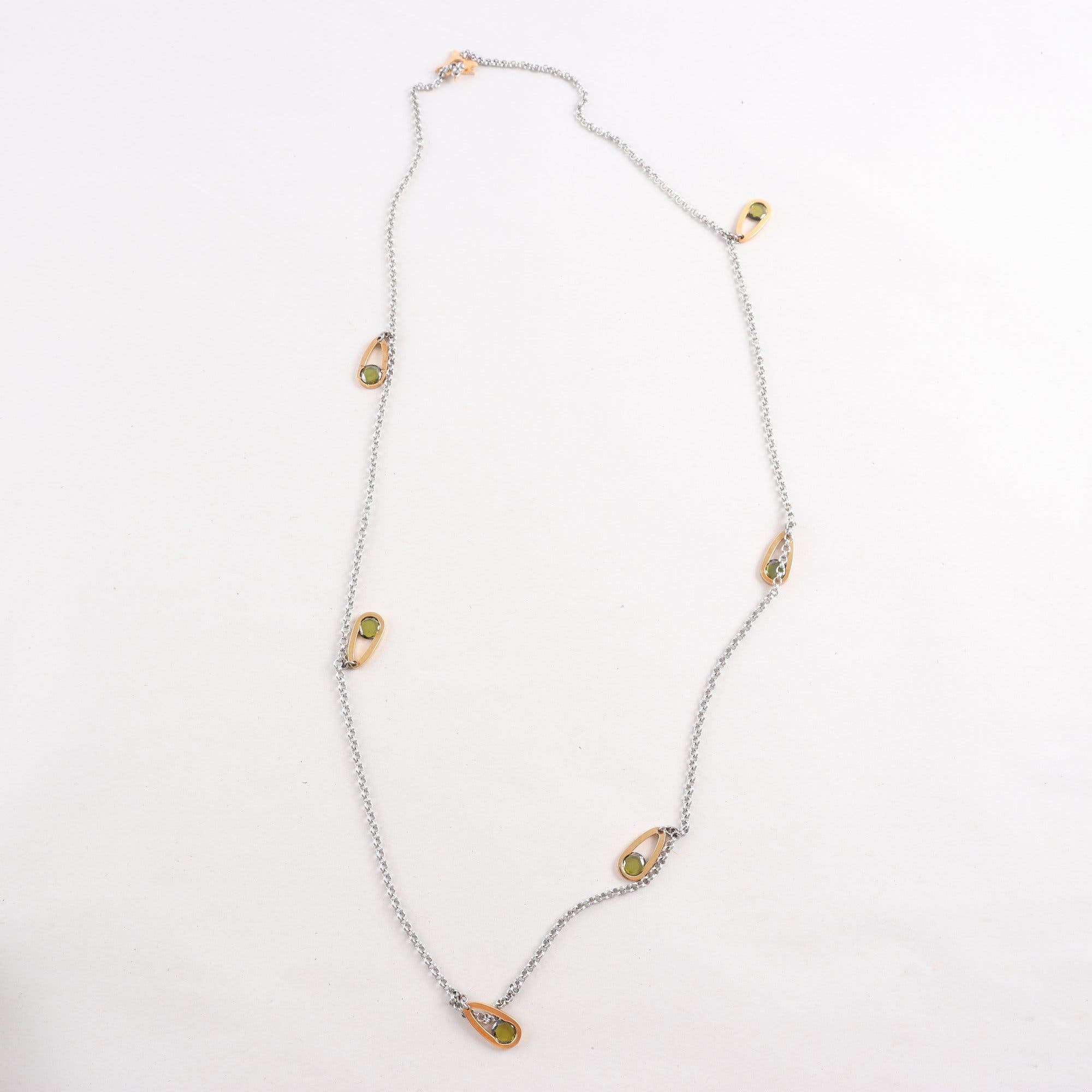 Halsband, Rebecca, metall, berlocker
