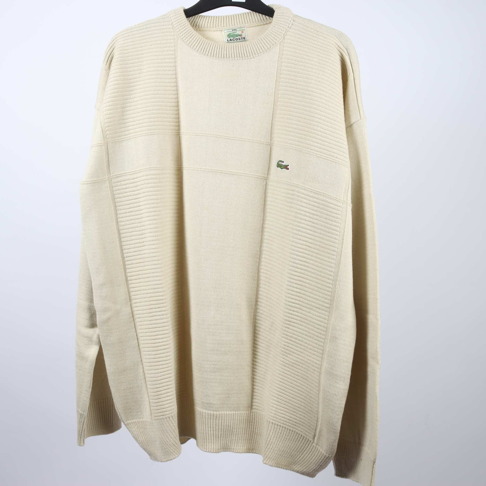 Stickad tröja, Lacoste, vintage, stl. XXL