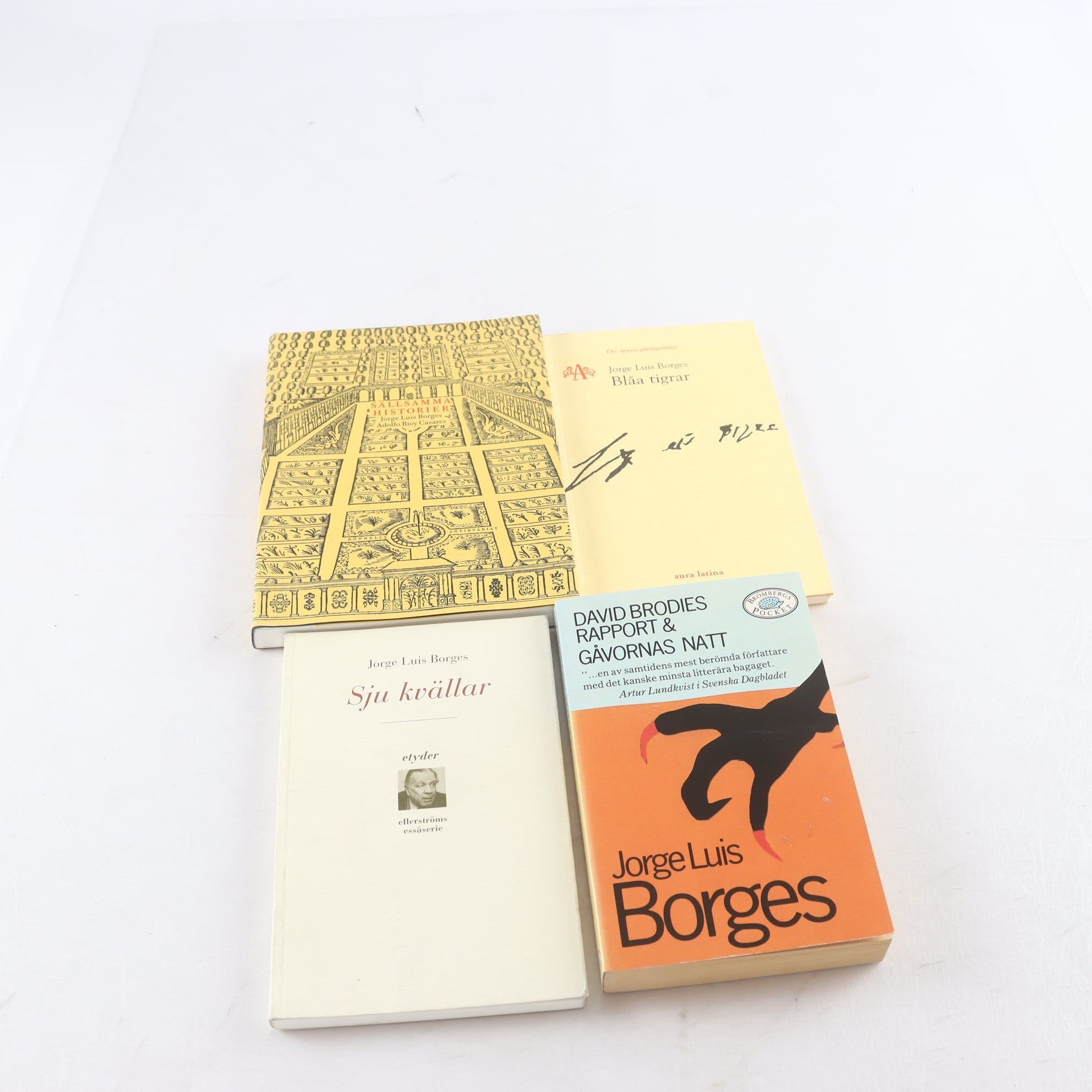 Jorge Luis Borges, bokpaket med 4 volymer