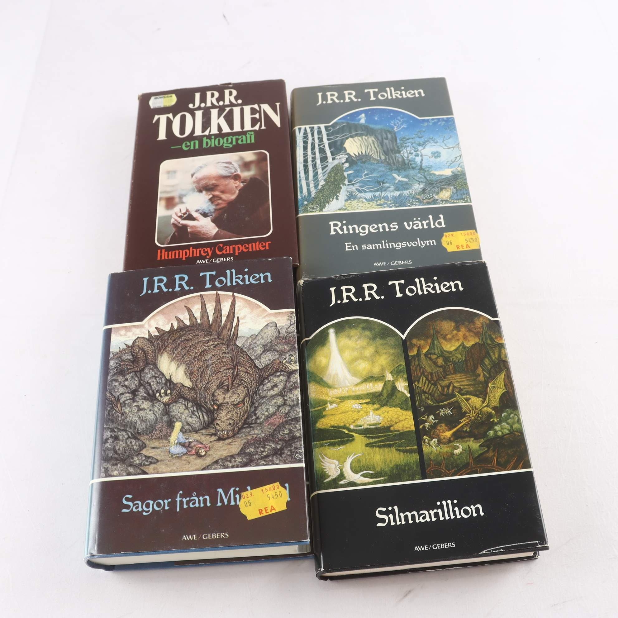 J. R. R. Tolkien, bokpaket med 4 volymer