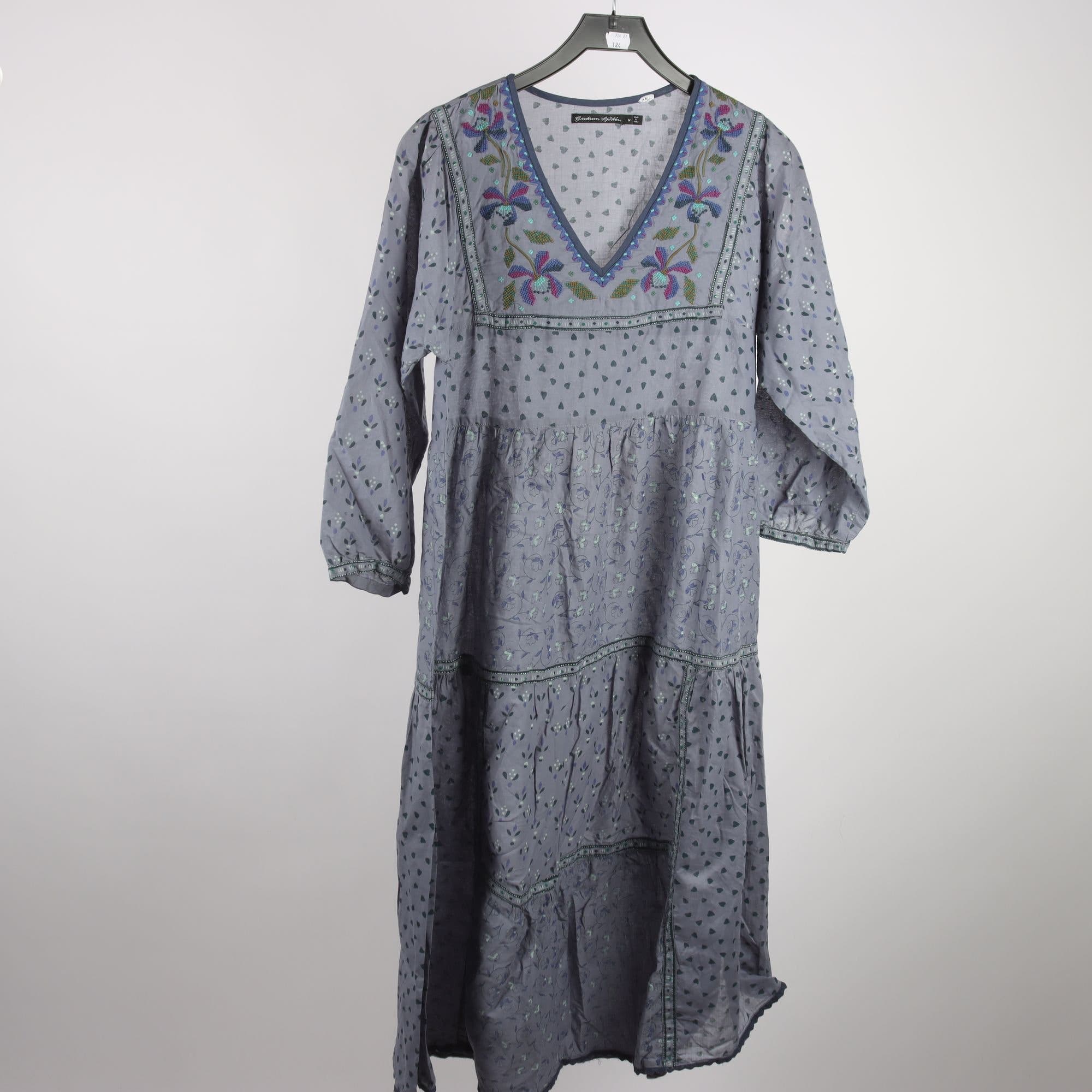 Klänning, Gudrun Sjödén, blå, mönstrad, stl. M