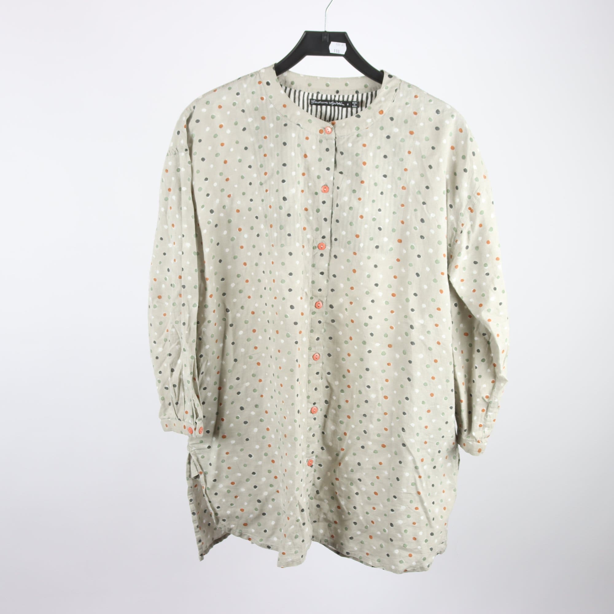 Blus, Gudrun Sjödén, grå, prickig, stl. M