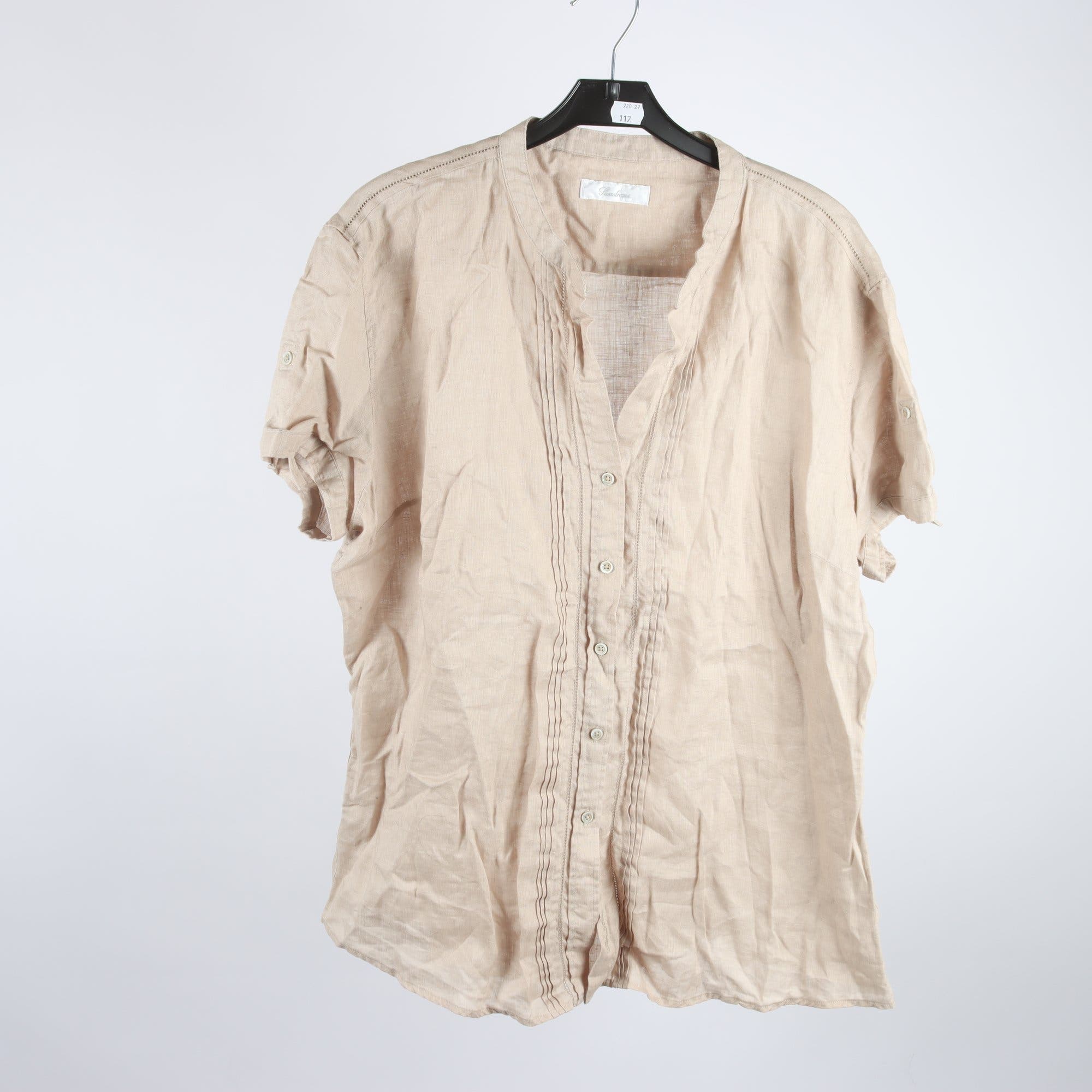 Blus, Stenströms, beige, 100% linne, stl. 48