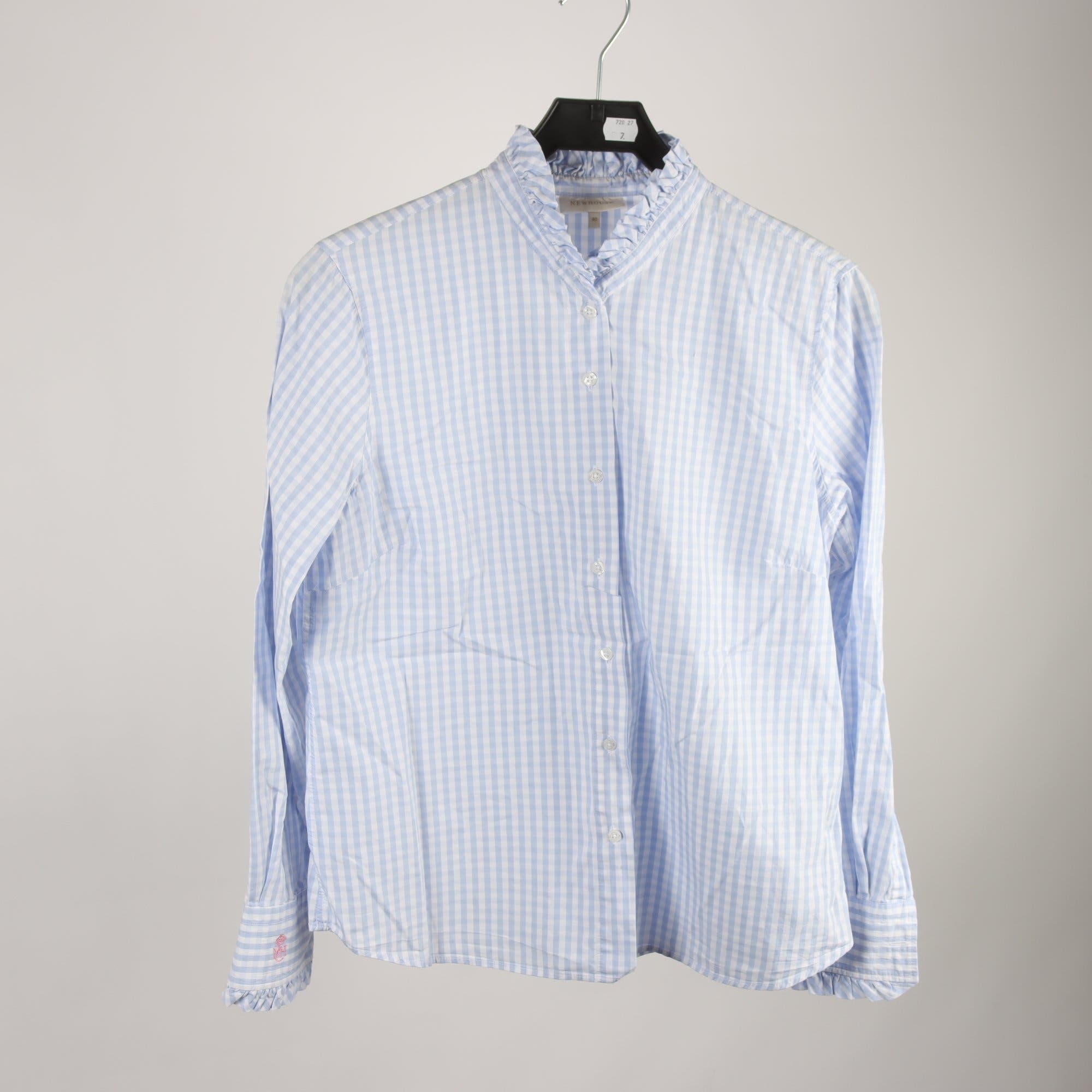 Blus, Newhouse, blå, vit, stl. 40