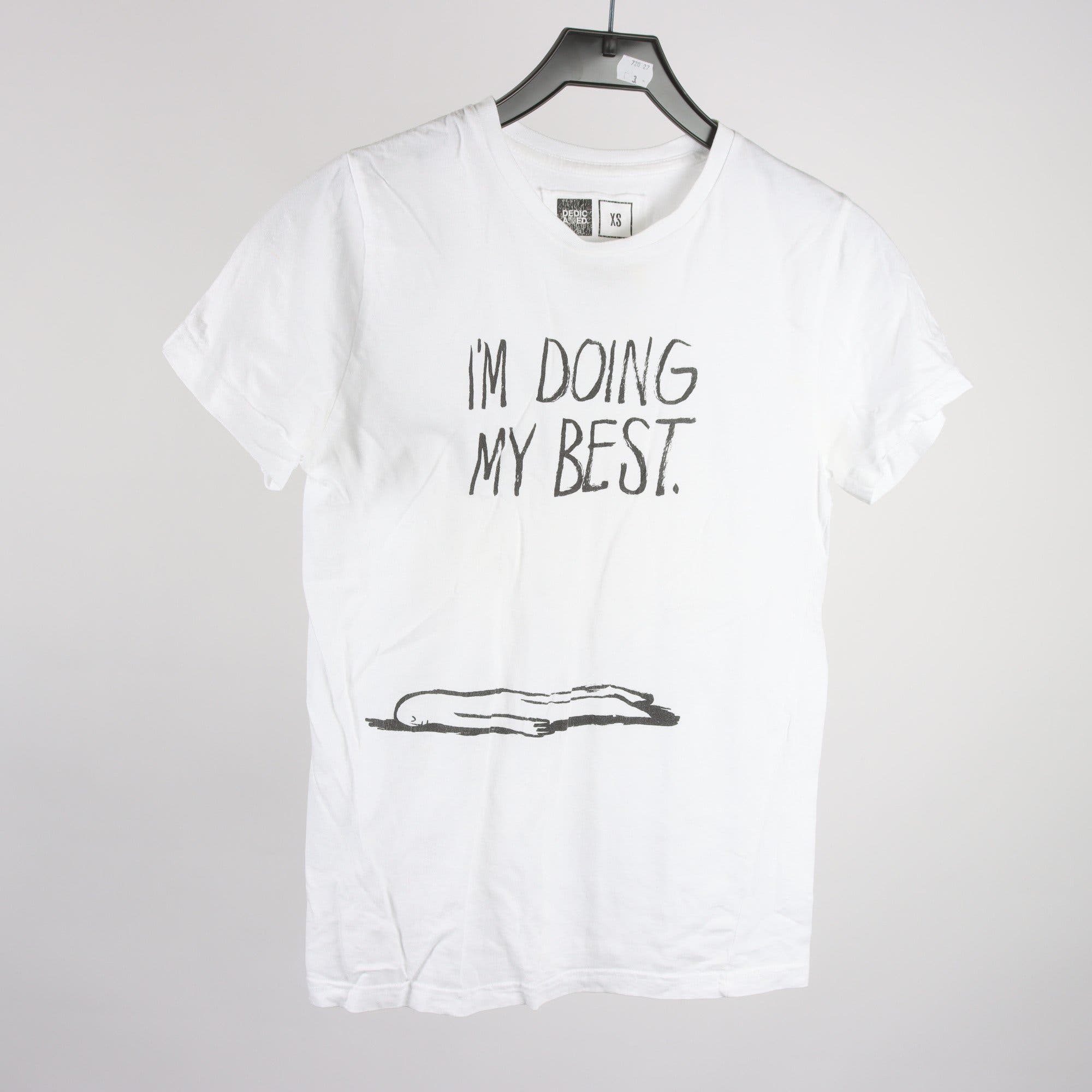 T-shirt, Dedicated, vit, stl. XS