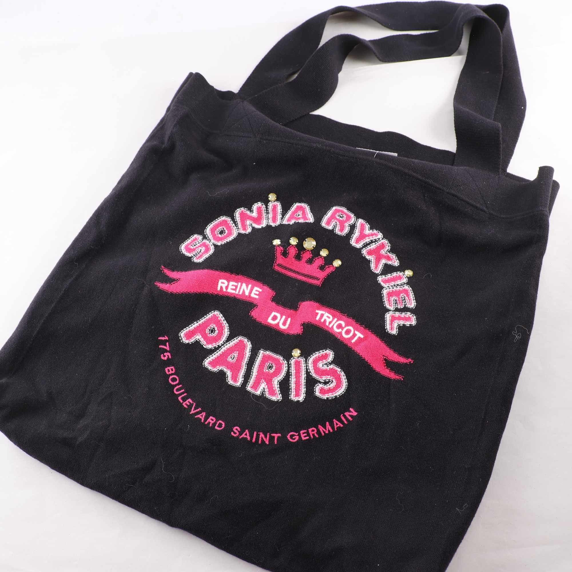 Påsväska, Sonia Rykiel, svart, stickad.
