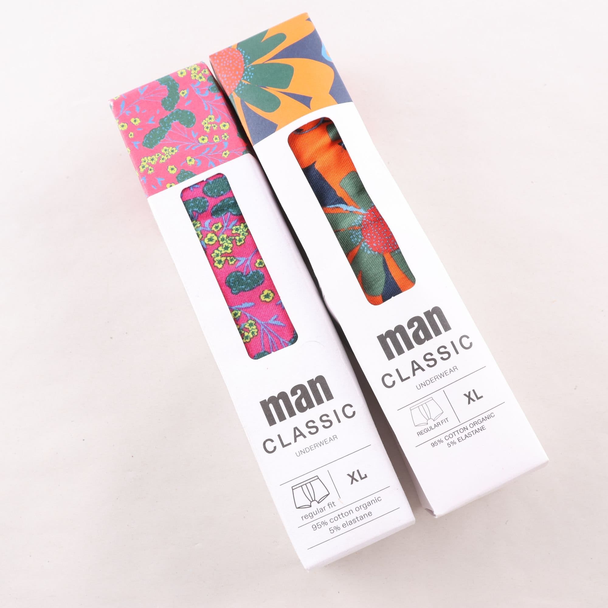 Kalsonger, Man Classic, 2-pack, orange, rosa, stl. XL.
