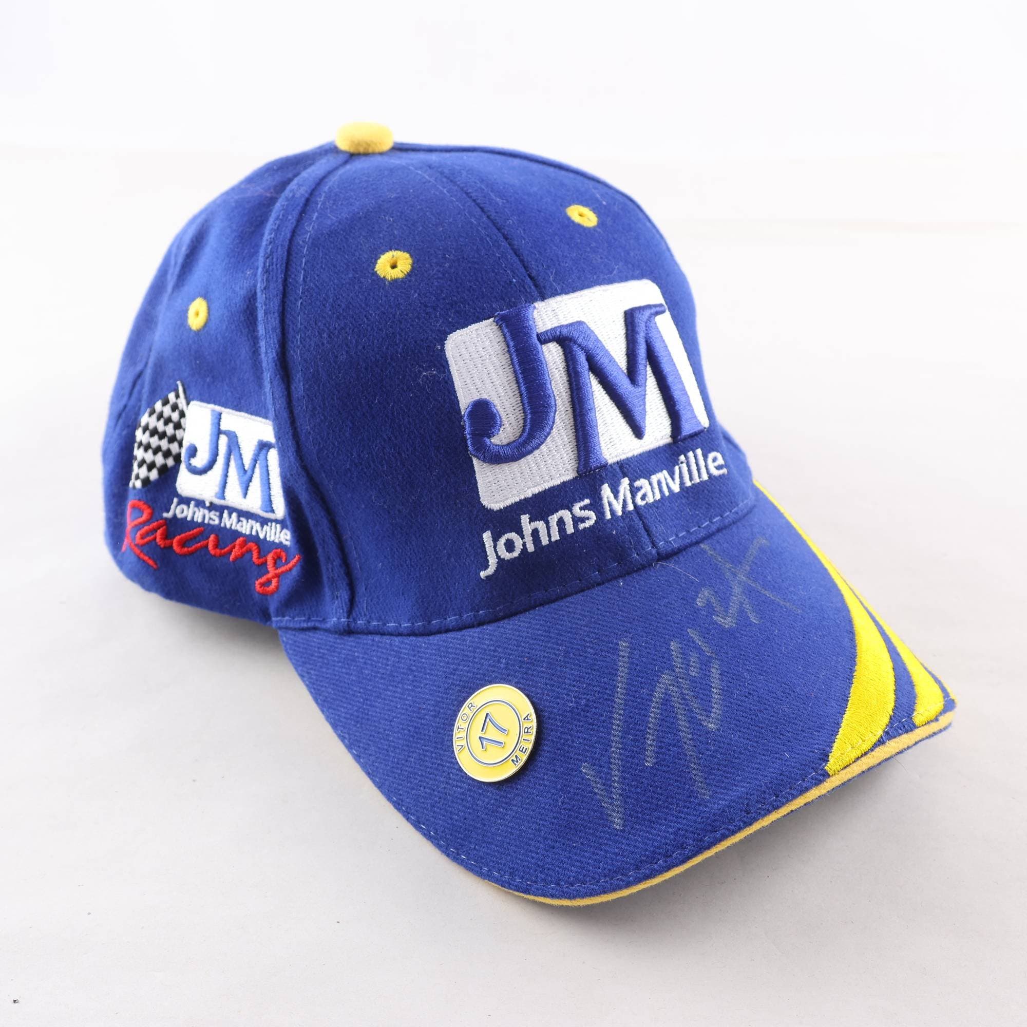 Keps, Rahal Letterman Racing, blå, med autograf.