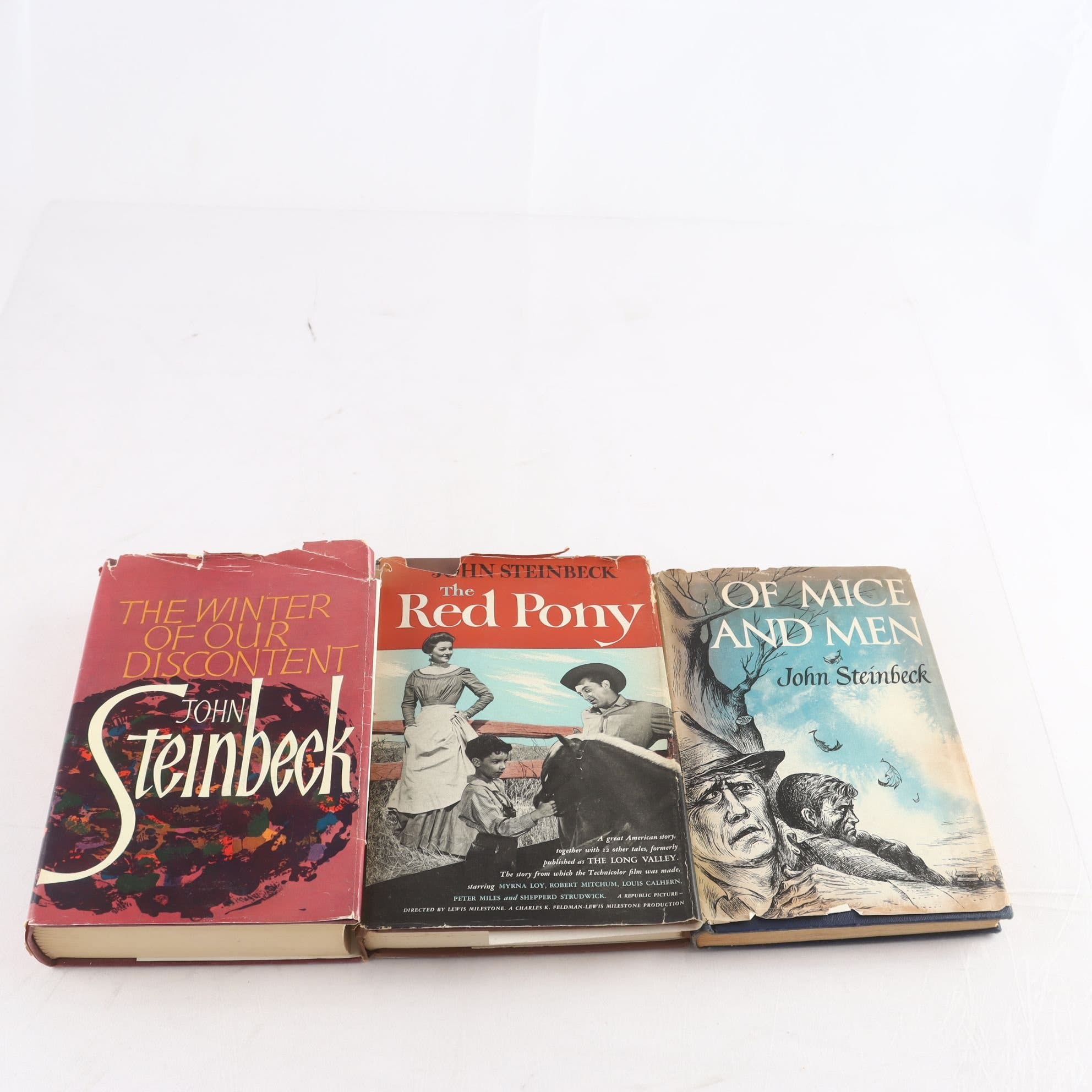 John Steinbeck, bokpaket med 3 förstaupplagor