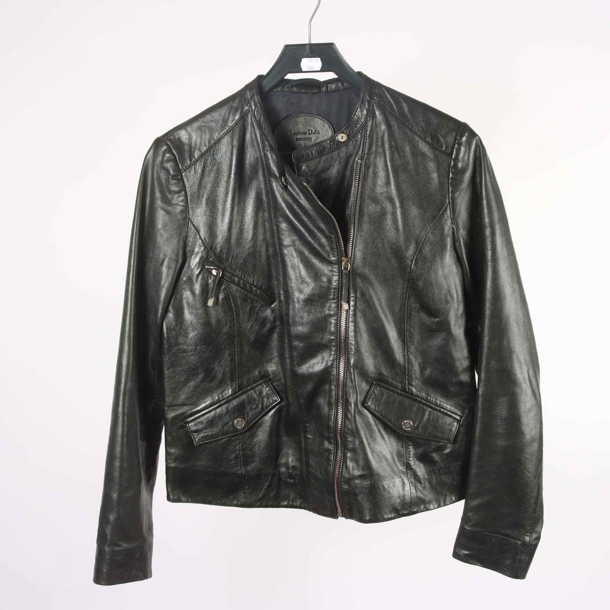 Skinnjacka, Massimo Dutti, svart, stl. M
