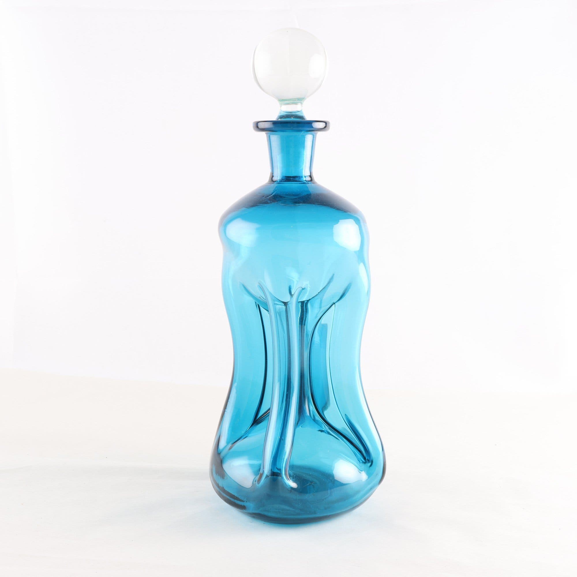 Flaska, ”Kluckflaska” Kastrup Holmegaard, Danmark, glas. Samfraktas ej